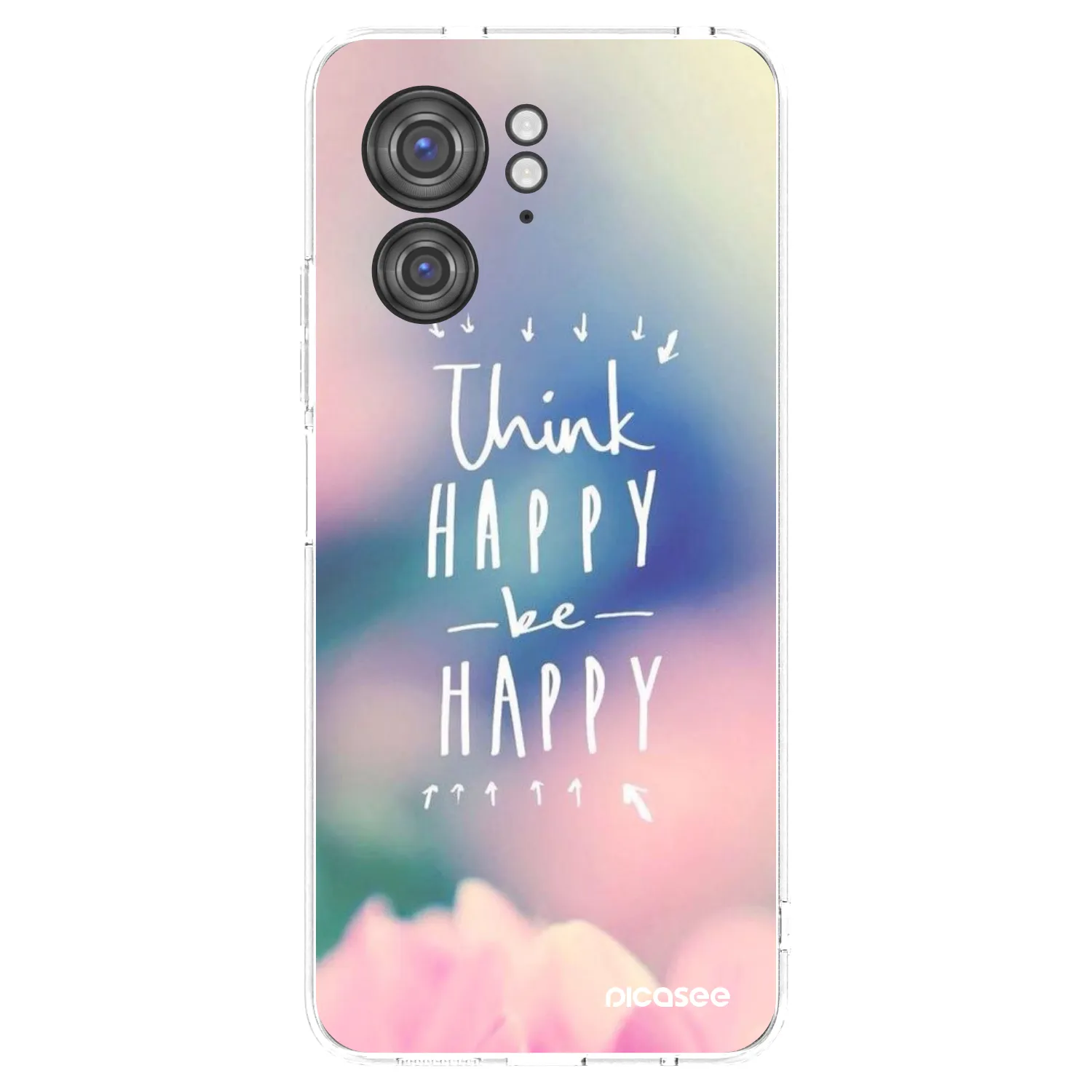 Picasee silikonski prozorni ovitek za Motorola Edge 40 - Think happy be happy
