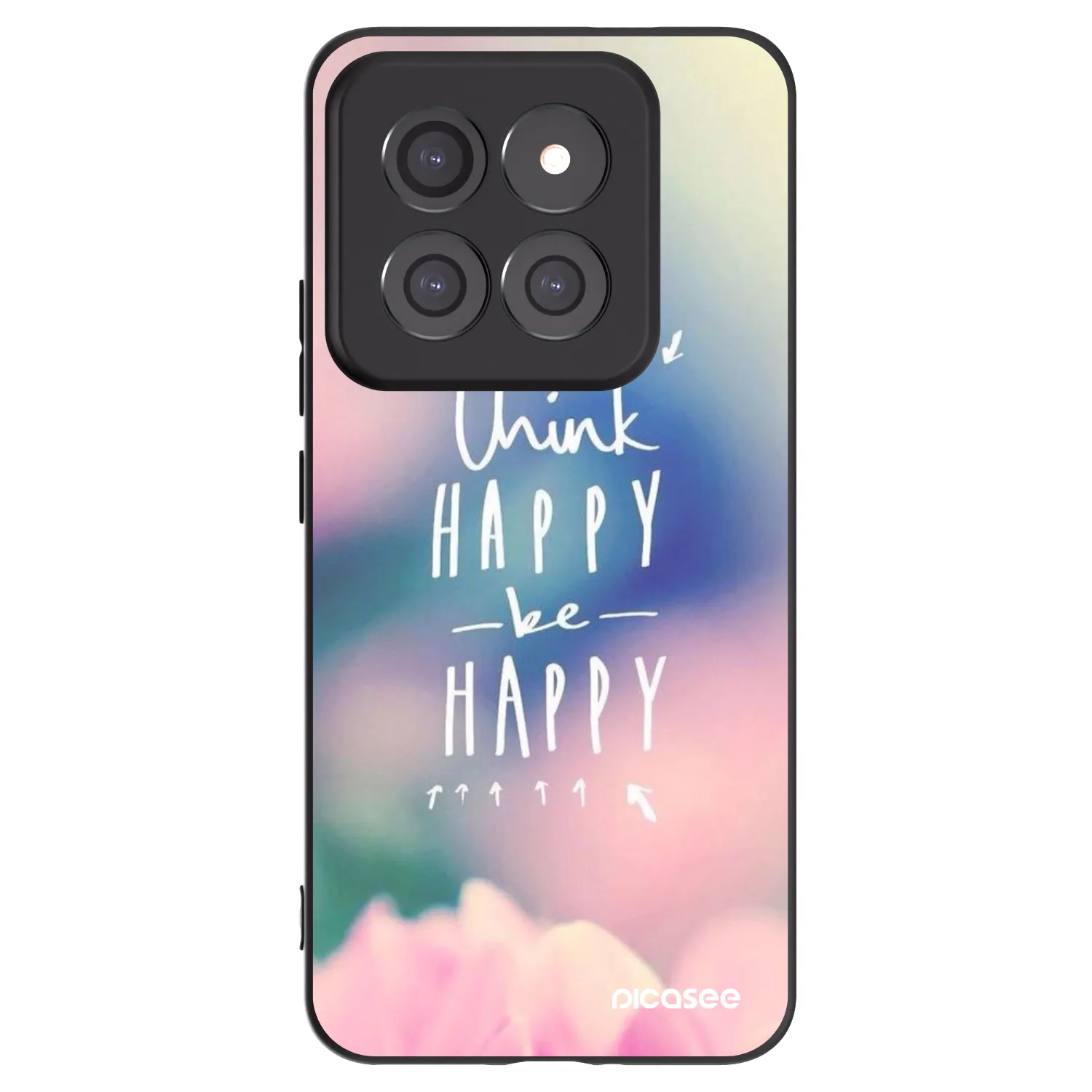Picasee silikonski črni ovitek za Xiaomi 14 Pro - Think happy be happy