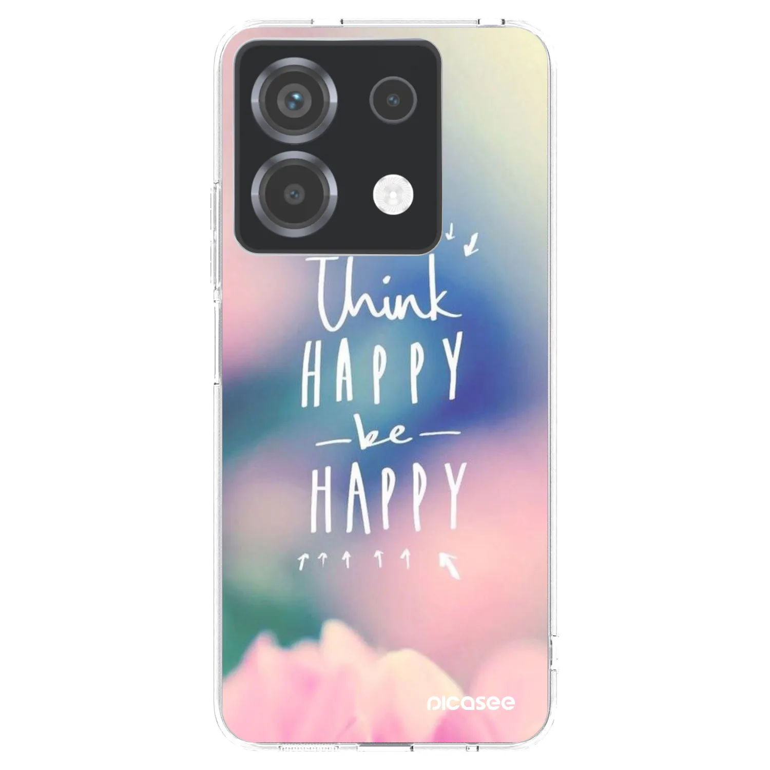 Picasee silikonski prozorni ovitek za Xiaomi Poco X6 - Think happy be happy
