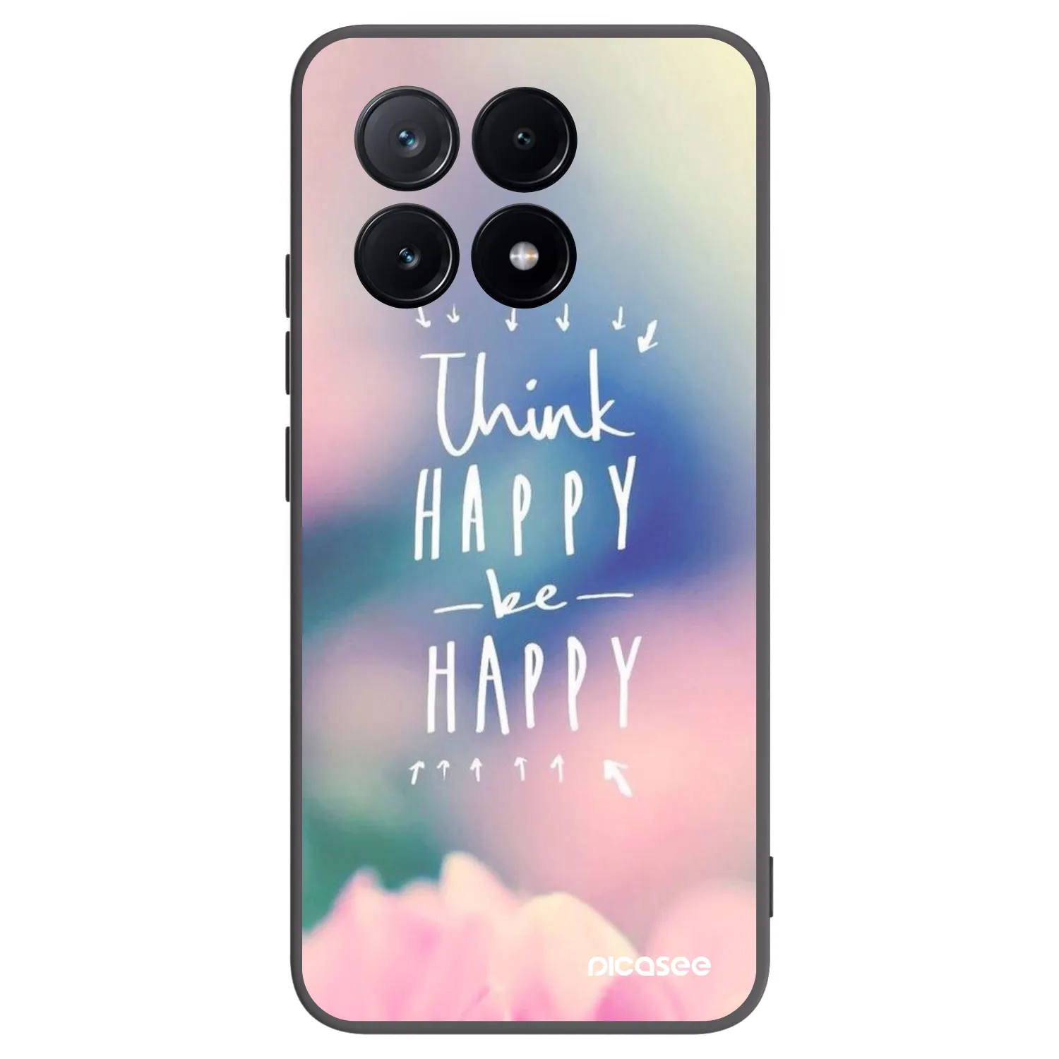Picasee silikonski črni ovitek za Xiaomi Poco X6 Pro - Think happy be happy