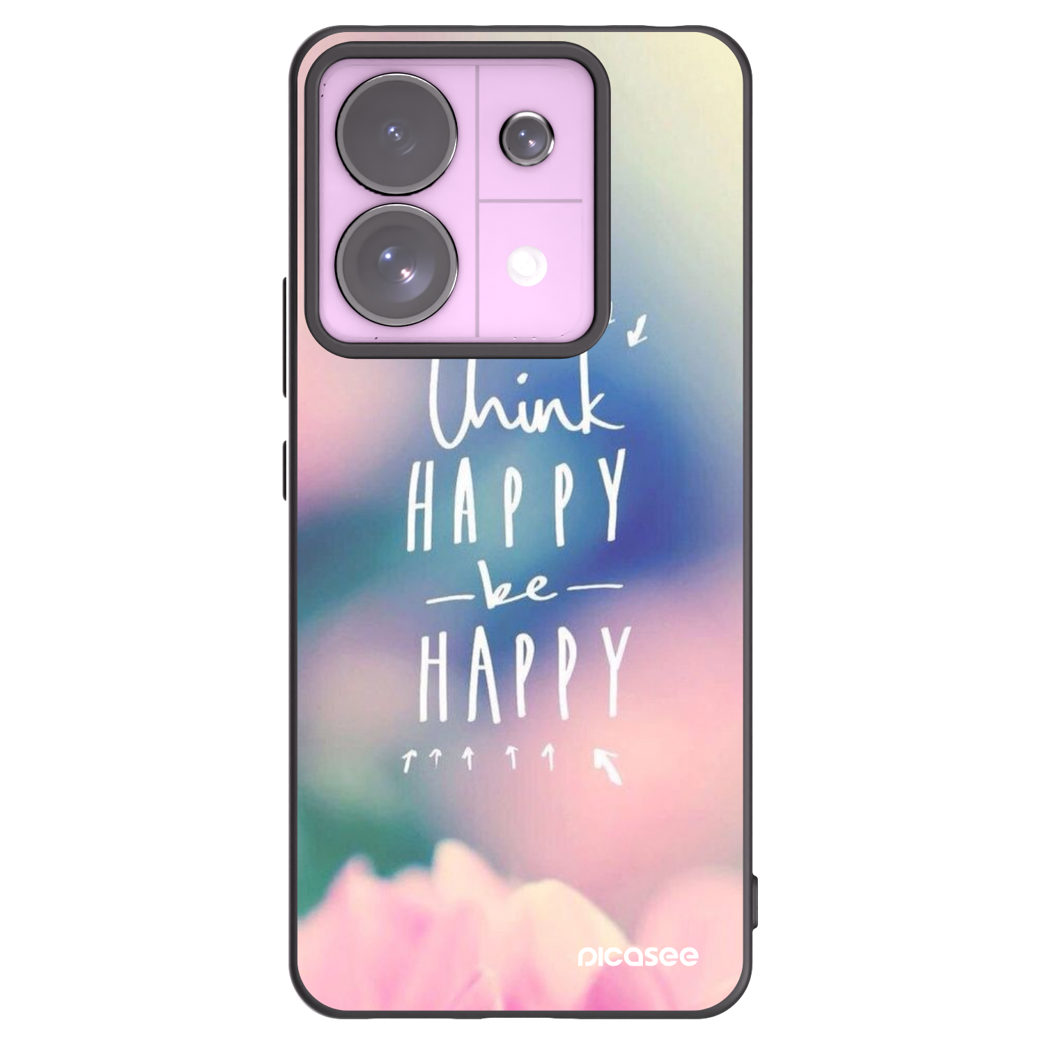 Picasee silikonski črni ovitek za Xiaomi Redmi Note 13 Pro 5G - Think happy be happy
