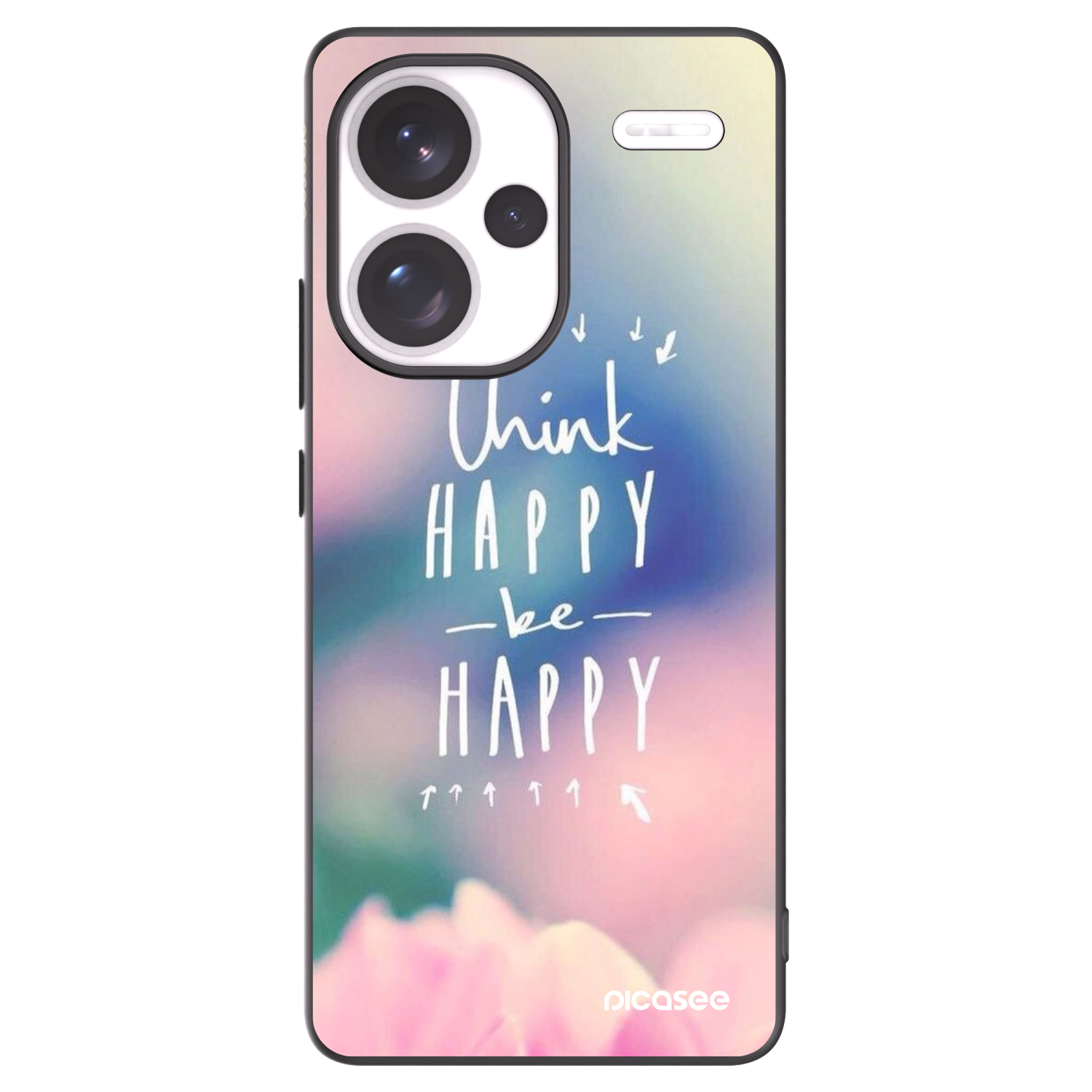 Picasee silikonski črni ovitek za Xiaomi Redmi Note 13 Pro+ 5G - Think happy be happy