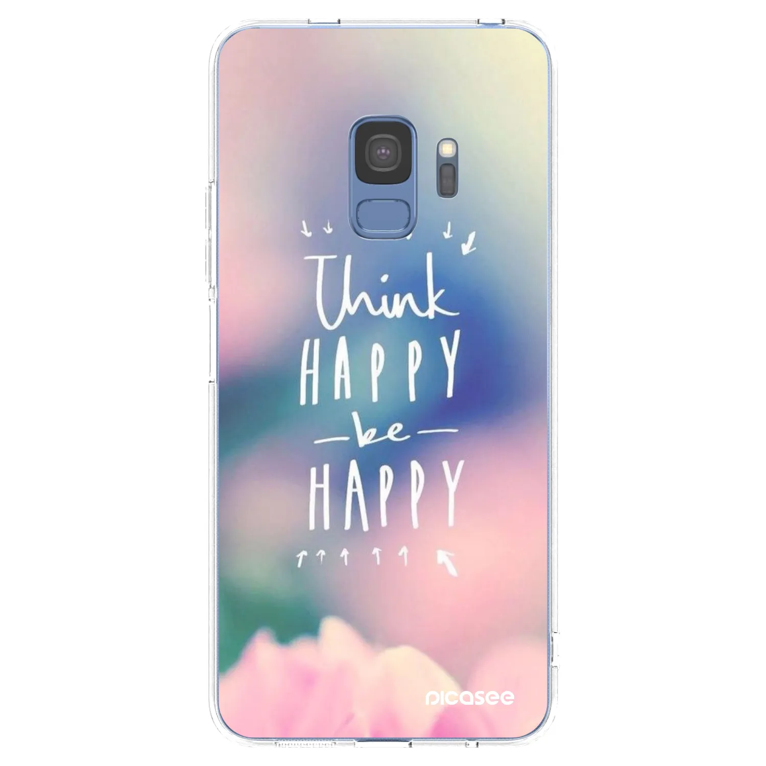 Picasee silikonski prozorni ovitek za Samsung Galaxy S9 G960F - Think happy be happy