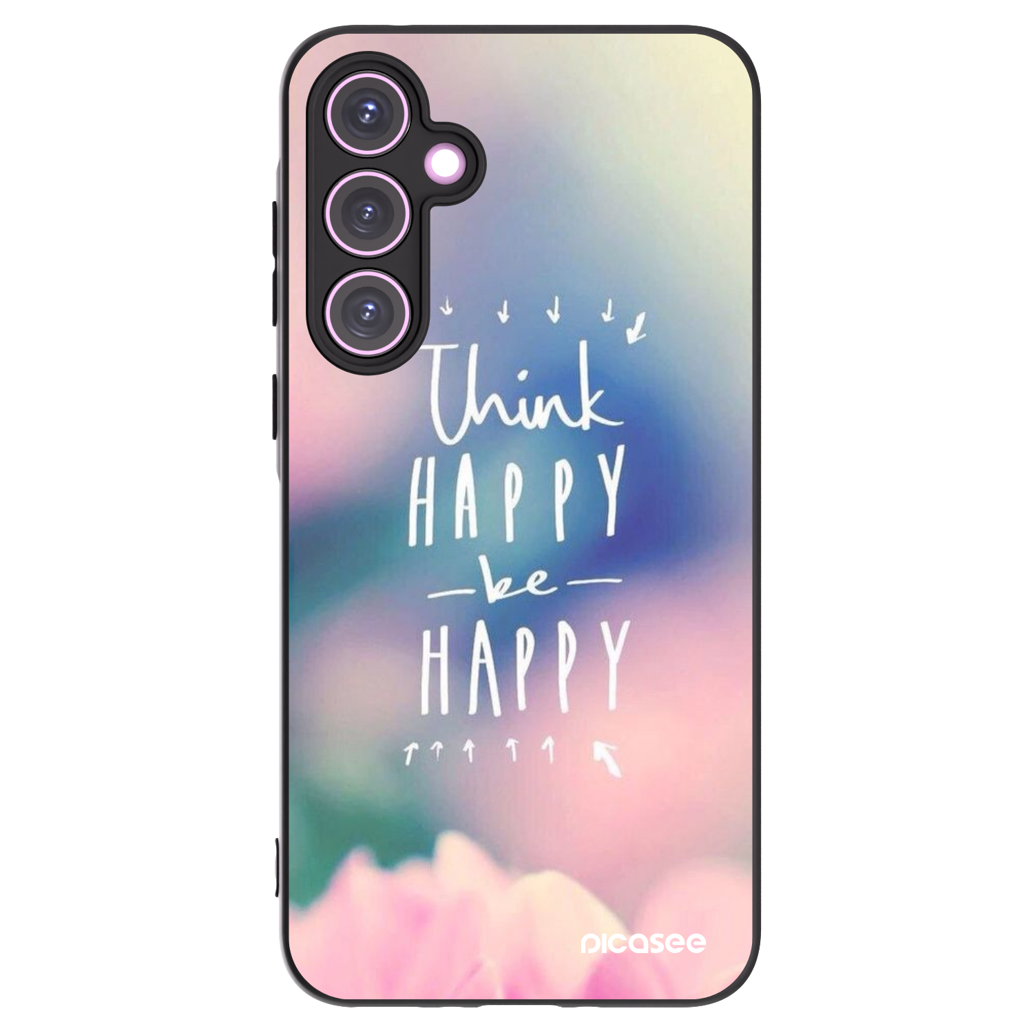 Picasee silikonski črni ovitek za Samsung Galaxy A35 5G A356B - Think happy be happy