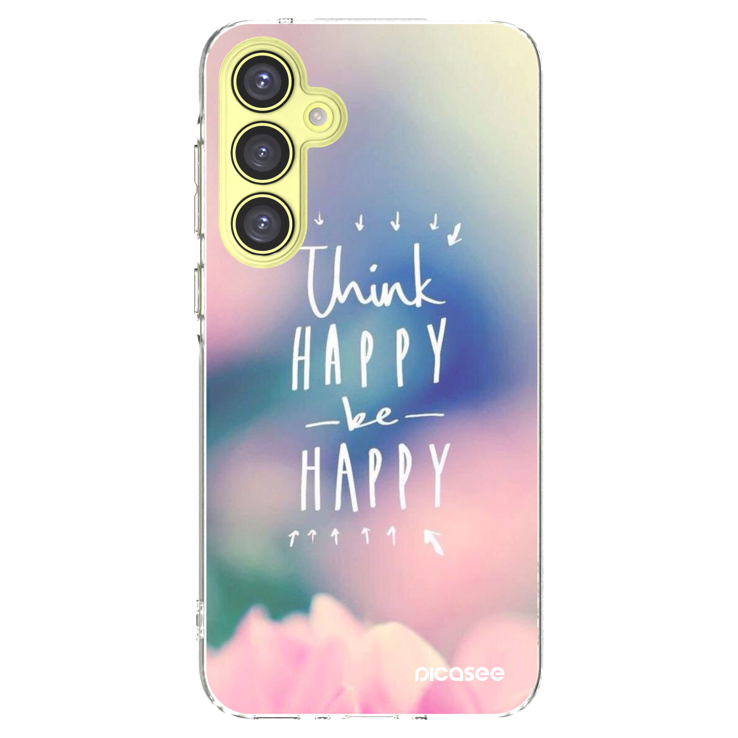 Picasee silikonski prozorni ovitek za Samsung Galaxy A35 5G A356B - Think happy be happy