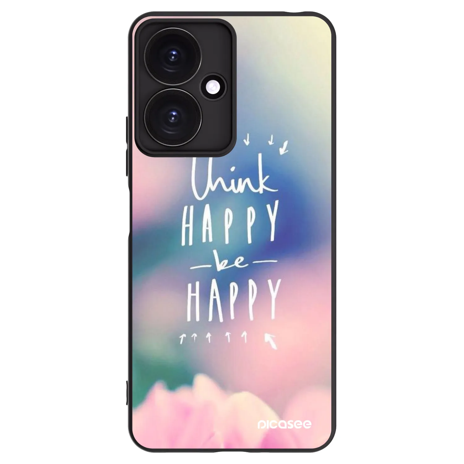 Picasee silikonski črni ovitek za Xiaomi Redmi 13C 5G - Think happy be happy