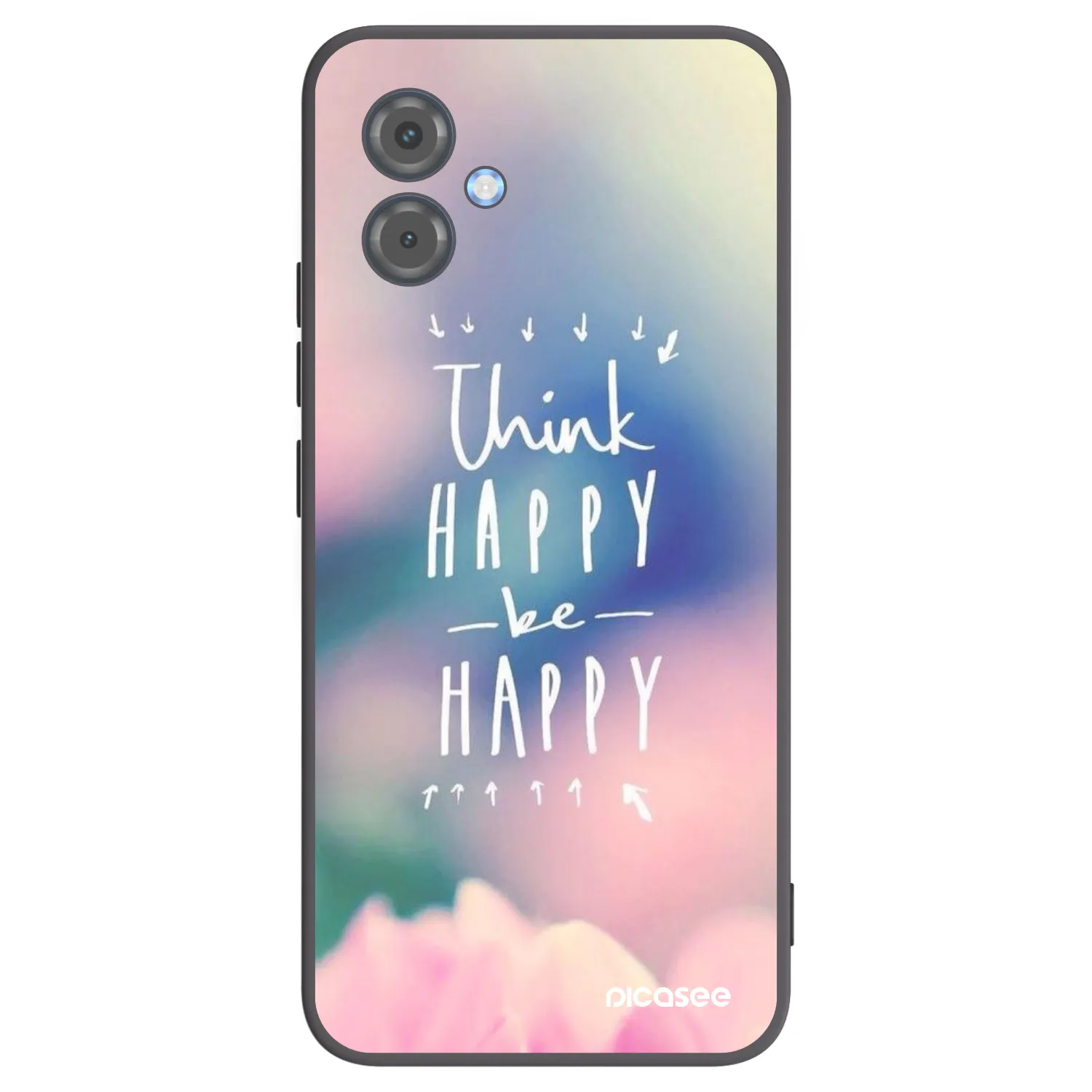 Picasee silikonski črni ovitek za Motorola Moto G14 - Think happy be happy