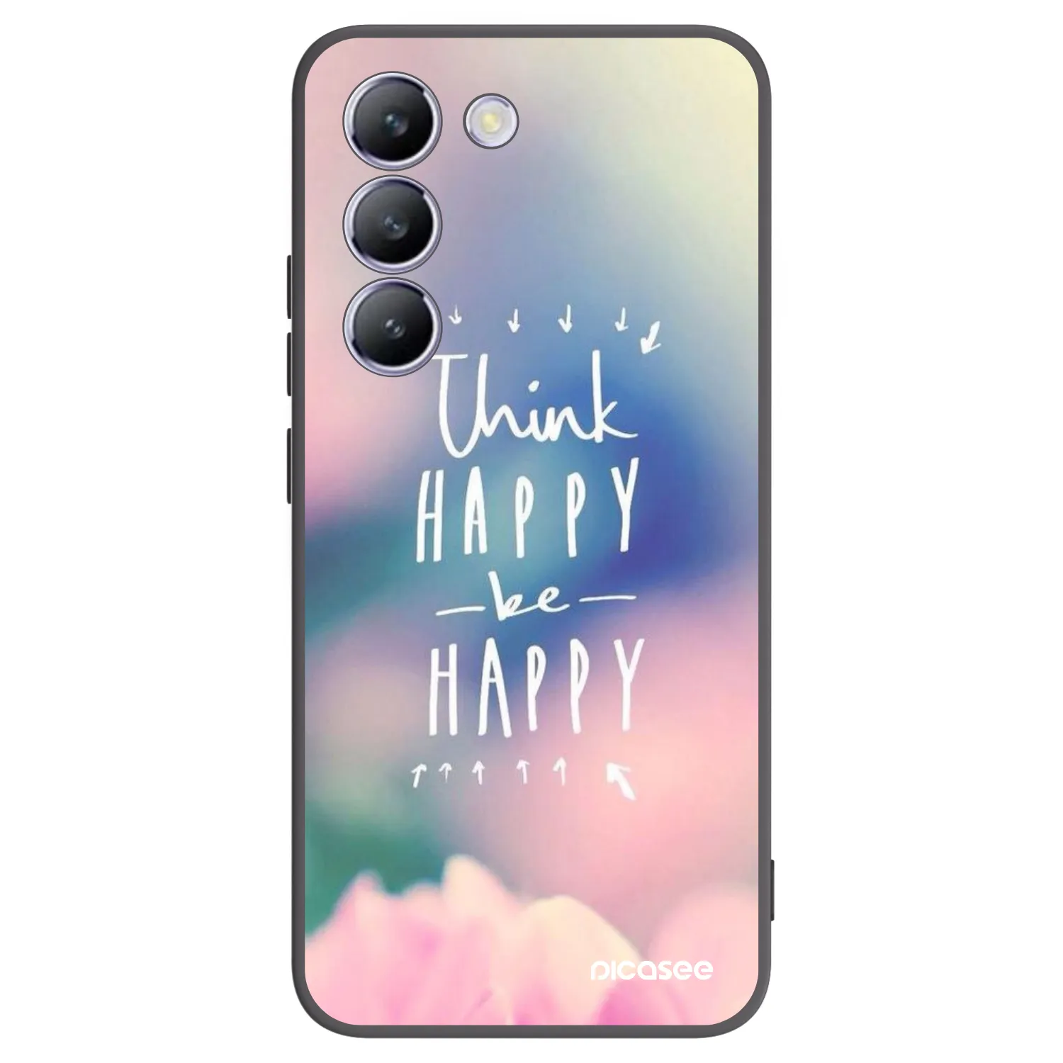 Picasee silikonski črni ovitek za Vivo V40 SE 5G - Think happy be happy