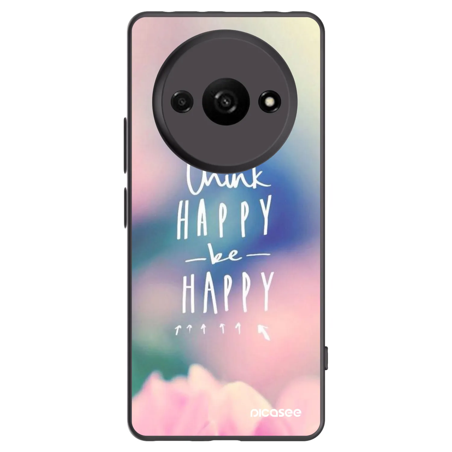 Picasee silikonski črni ovitek za Xiaomi Redmi A3 - Think happy be happy
