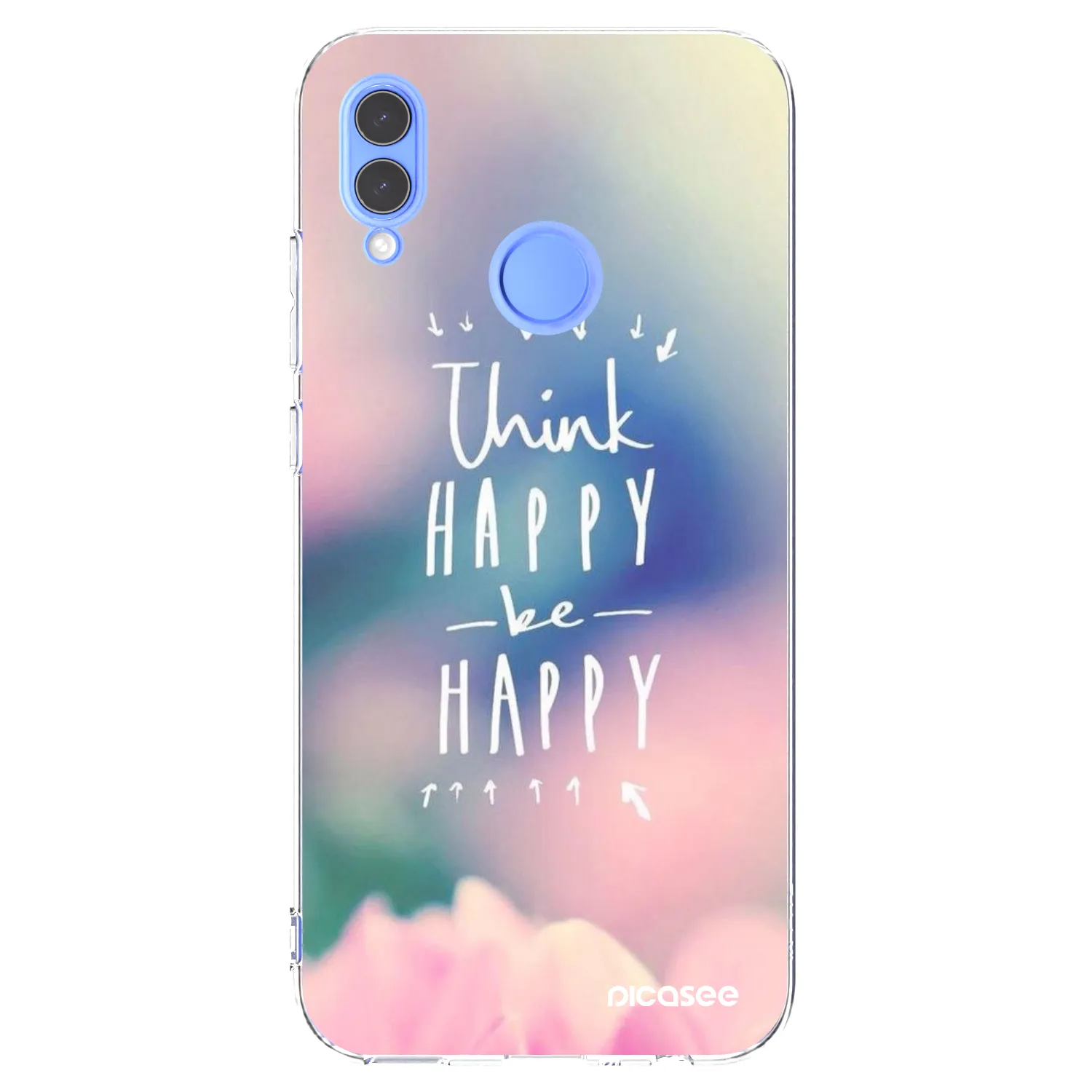 Picasee silikonski prozorni ovitek za Huawei P Smart 2019 - Think happy be happy
