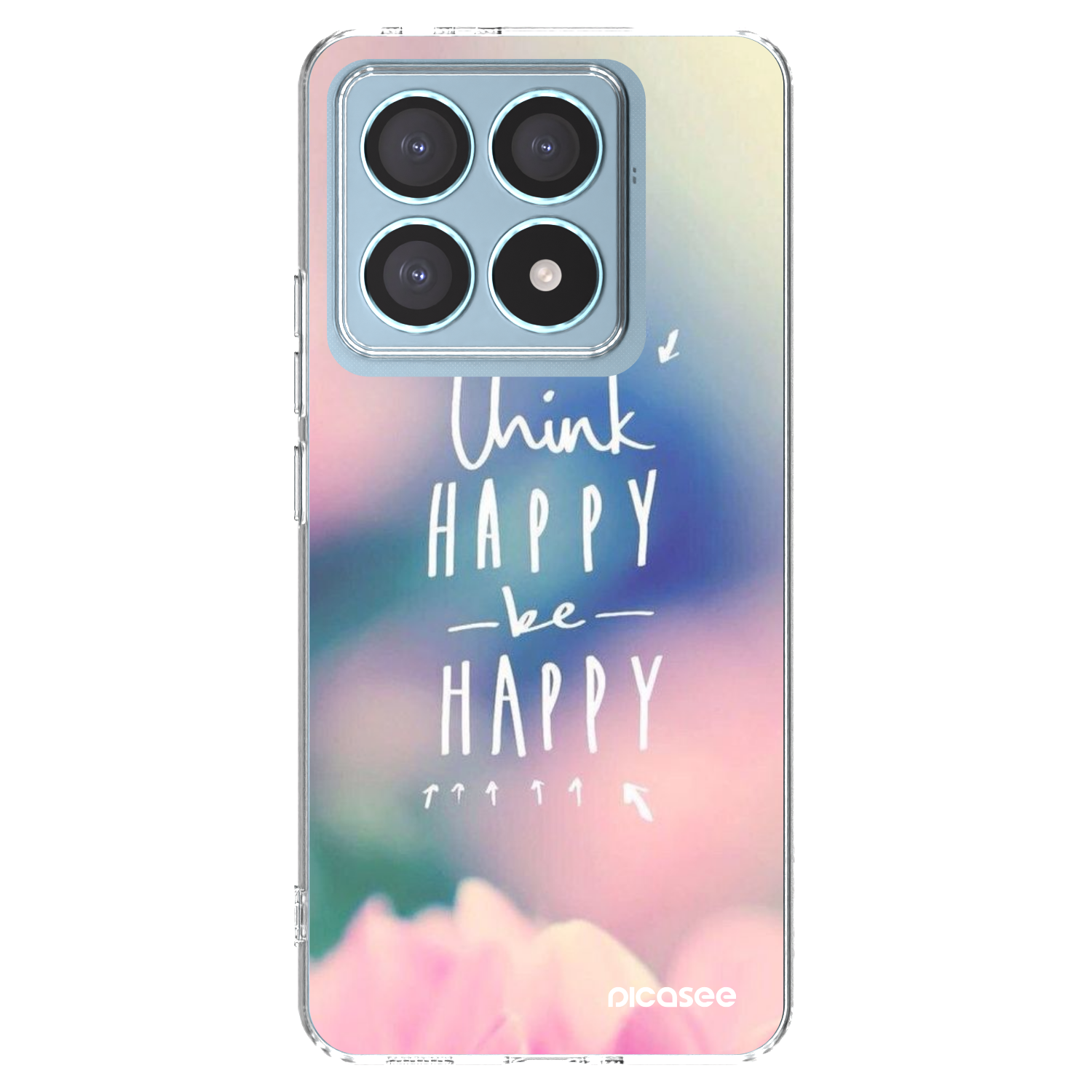 Picasee silikonski prozorni ovitek za Xiaomi 14T Pro - Think happy be happy