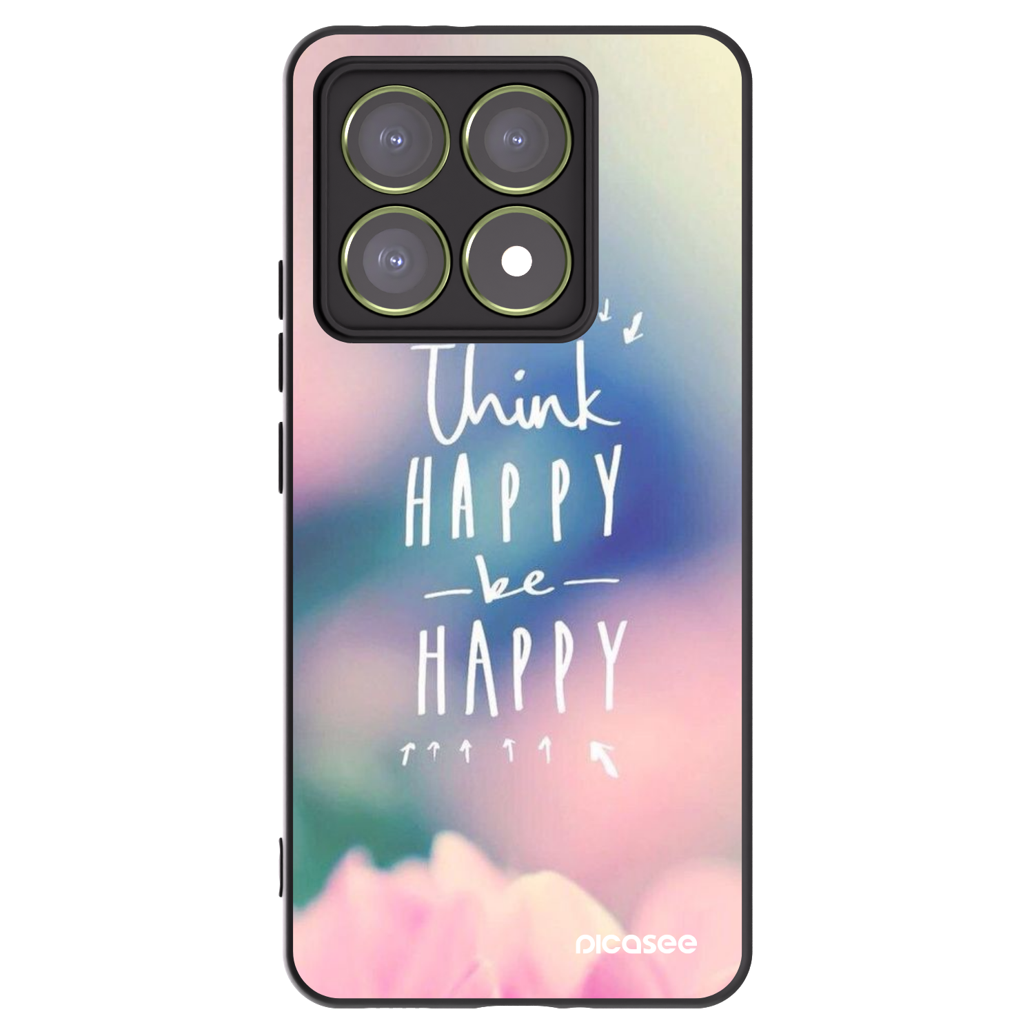 Picasee silikonski črni ovitek za Xiaomi 14T - Think happy be happy