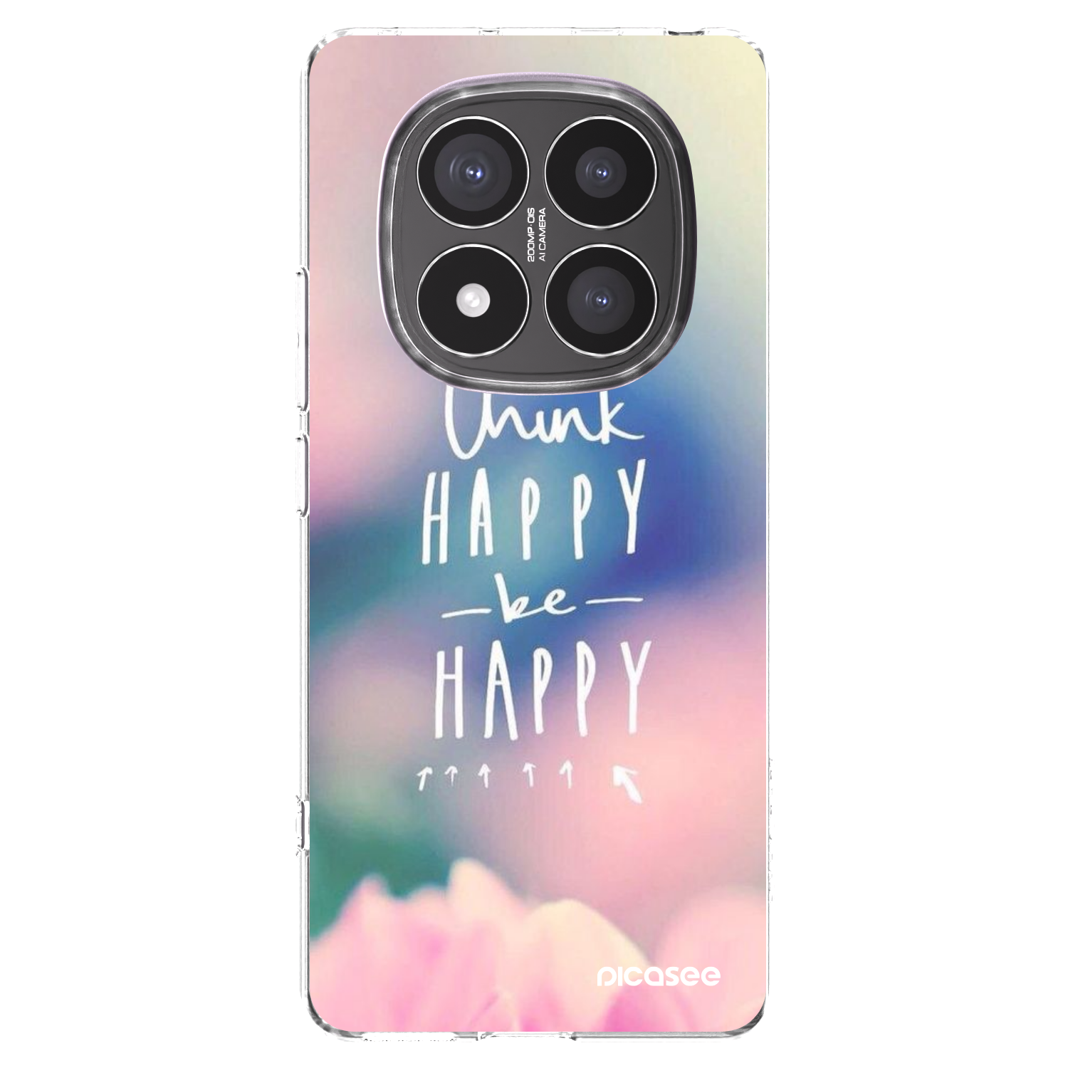 Picasee silikonski prozorni ovitek za Xiaomi Redmi Note 14 Pro+ 5G - Think happy be happy