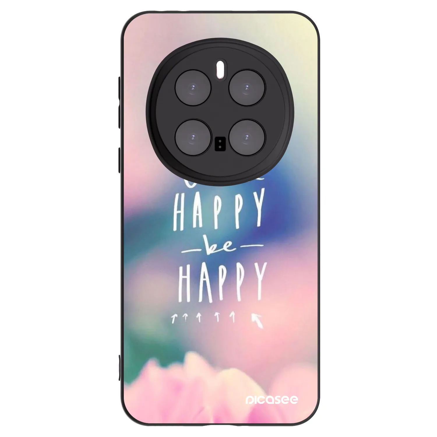 Picasee silikonski črni ovitek za Honor Magic7 Pro 5G - Think happy be happy