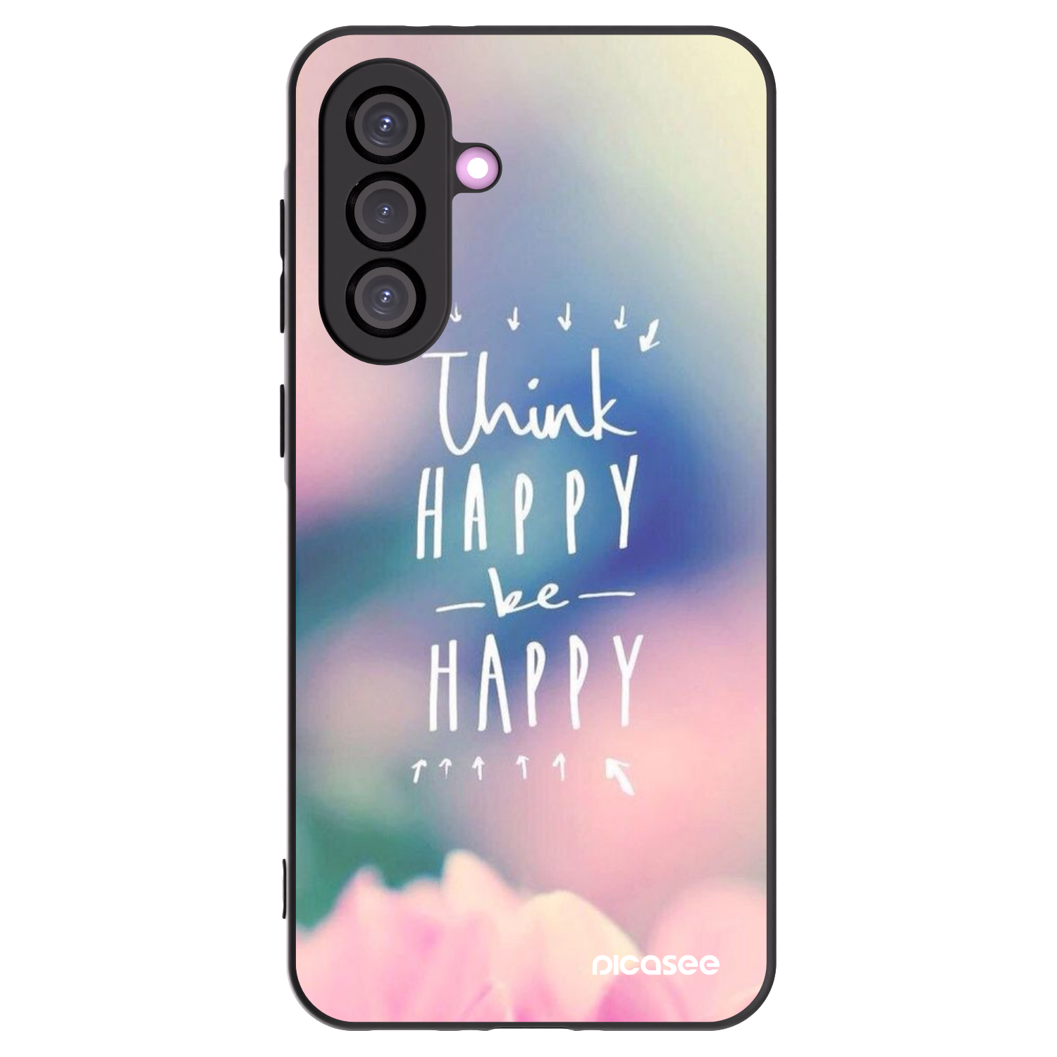 Picasee silikonski črni ovitek za Samsung Galaxy A36 5G - Think happy be happy