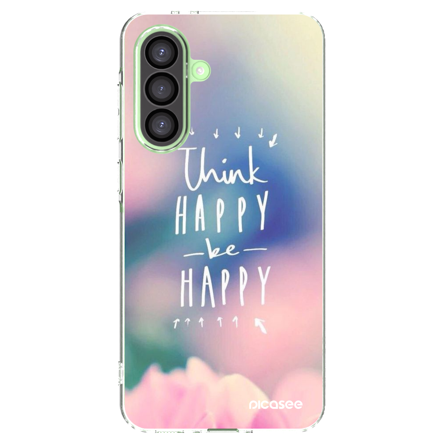 Picasee silikonski prozorni ovitek za Samsung Galaxy A26 5G A266B - Think happy be happy