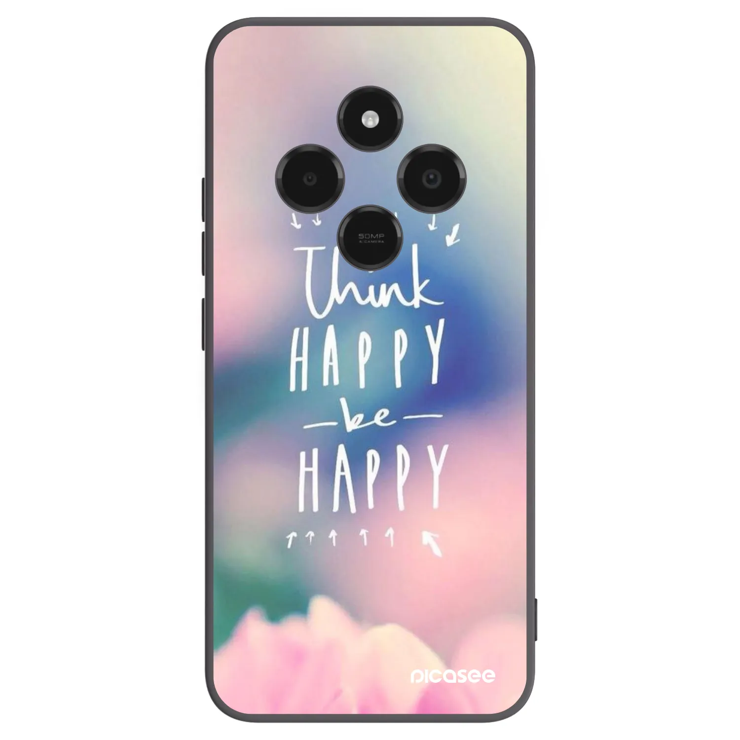 Picasee silikonski črni ovitek za Xiaomi Poco C75 - Think happy be happy
