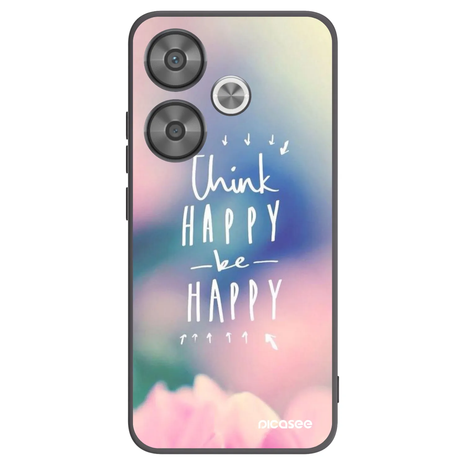 Picasee silikonski črni ovitek za Xiaomi Poco F6 - Think happy be happy