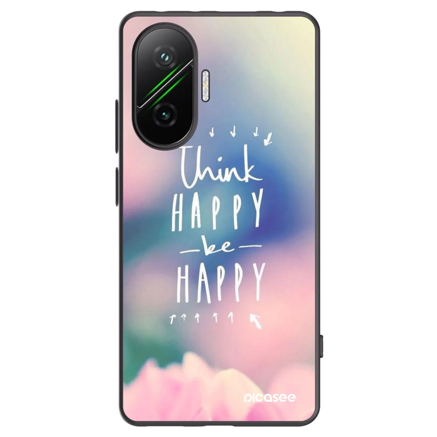 Picasee silikonski črni ovitek za Xiaomi Poco F7 5G - Think happy be happy