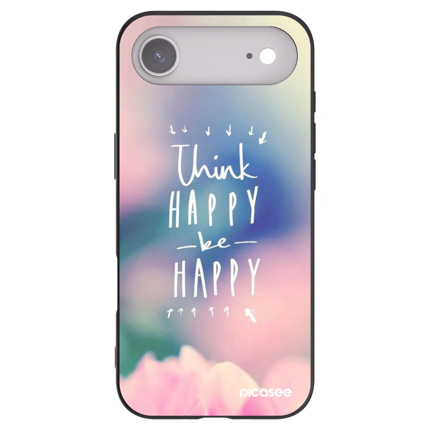 Picasee silikonski črni ovitek za Apple iPhone Air - Think happy be happy