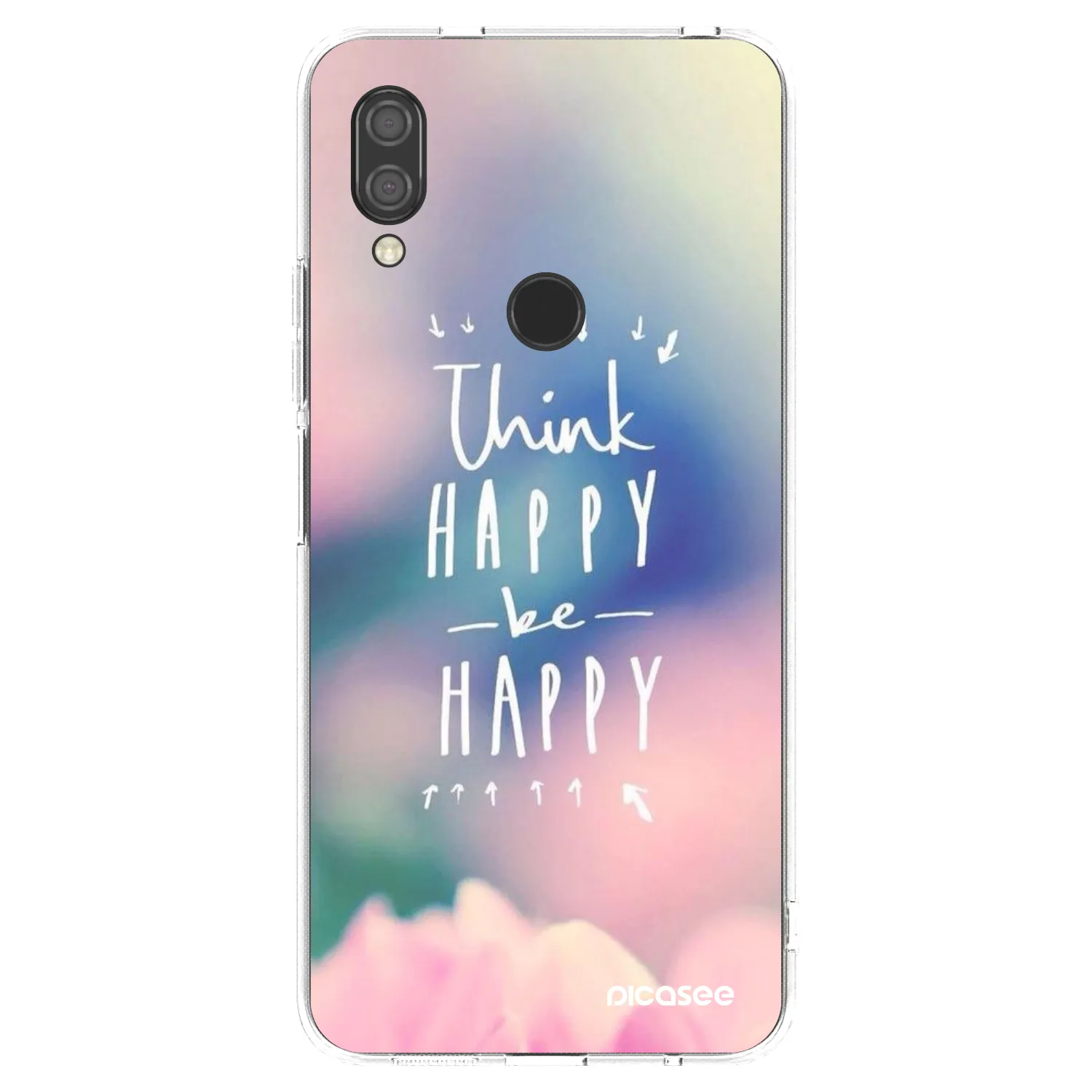 Picasee silikonski prozorni ovitek za Xiaomi Redmi 7 - Think happy be happy