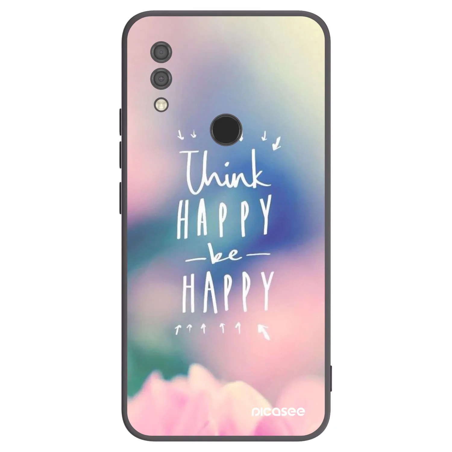 Picasee silikonski črni ovitek za Xiaomi Redmi 7 - Think happy be happy