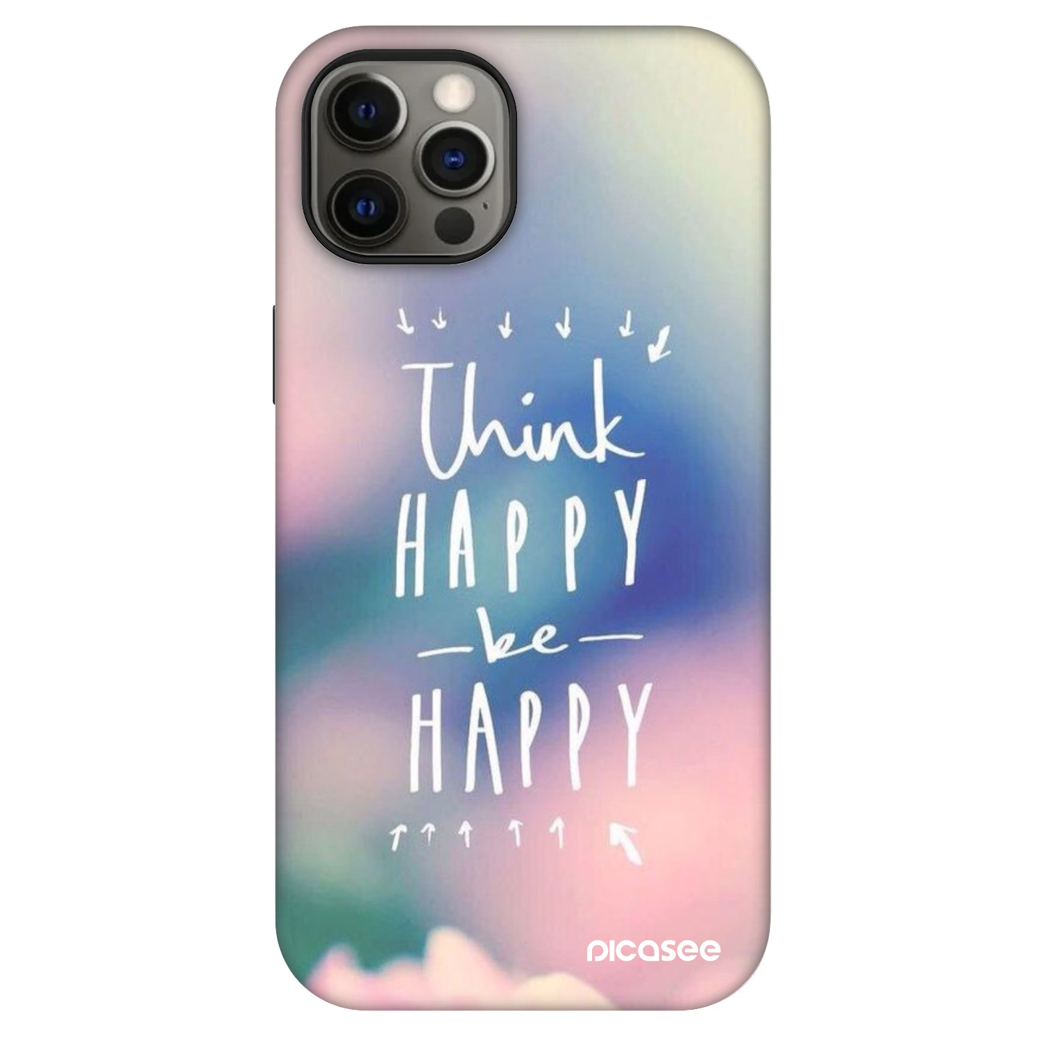 Picasee Fashion Case MagSafe za Apple iPhone 12 - Think happy be happy