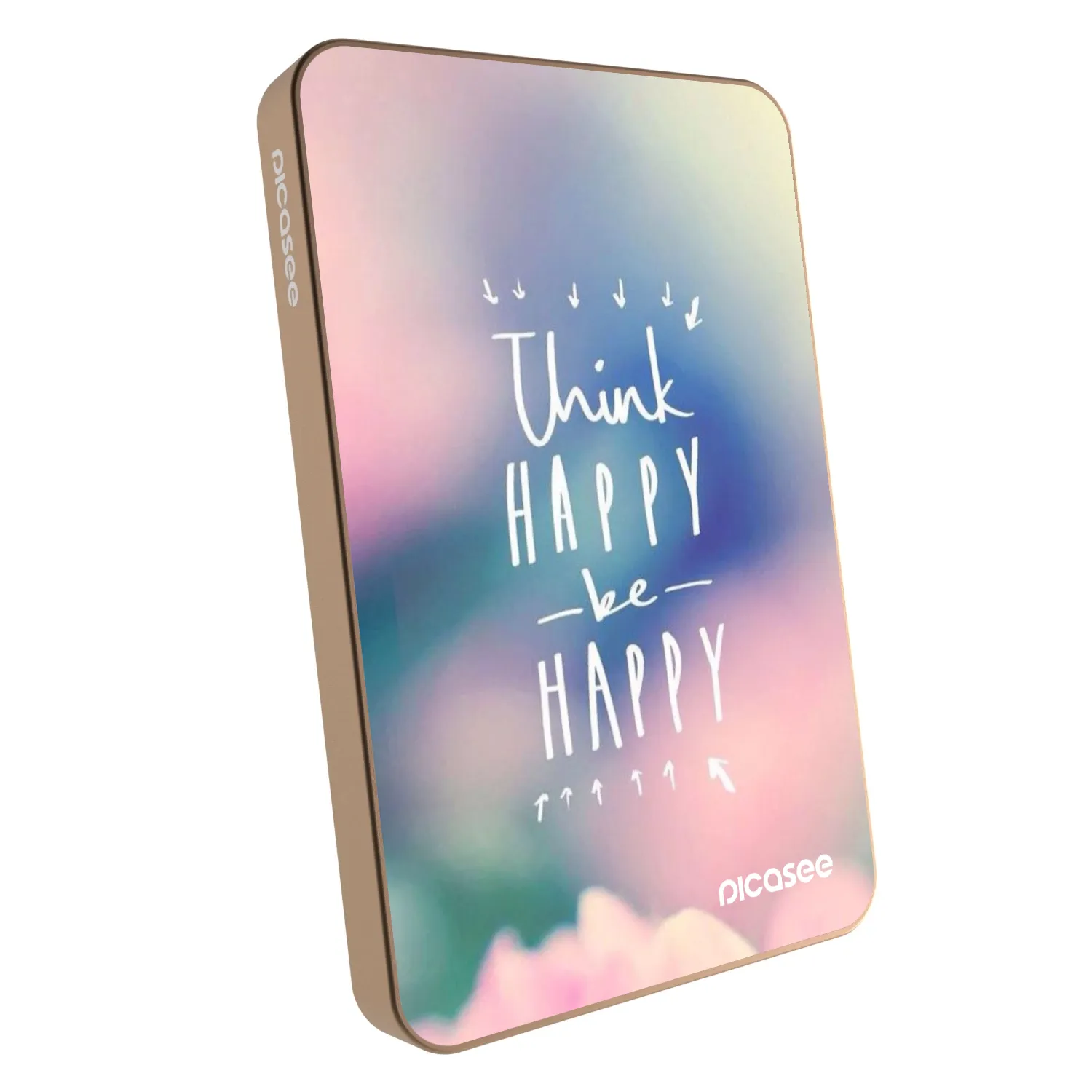 Picasee Prenosna baterija z MagSafe 5 000 mAh Zlati - Think happy be happy