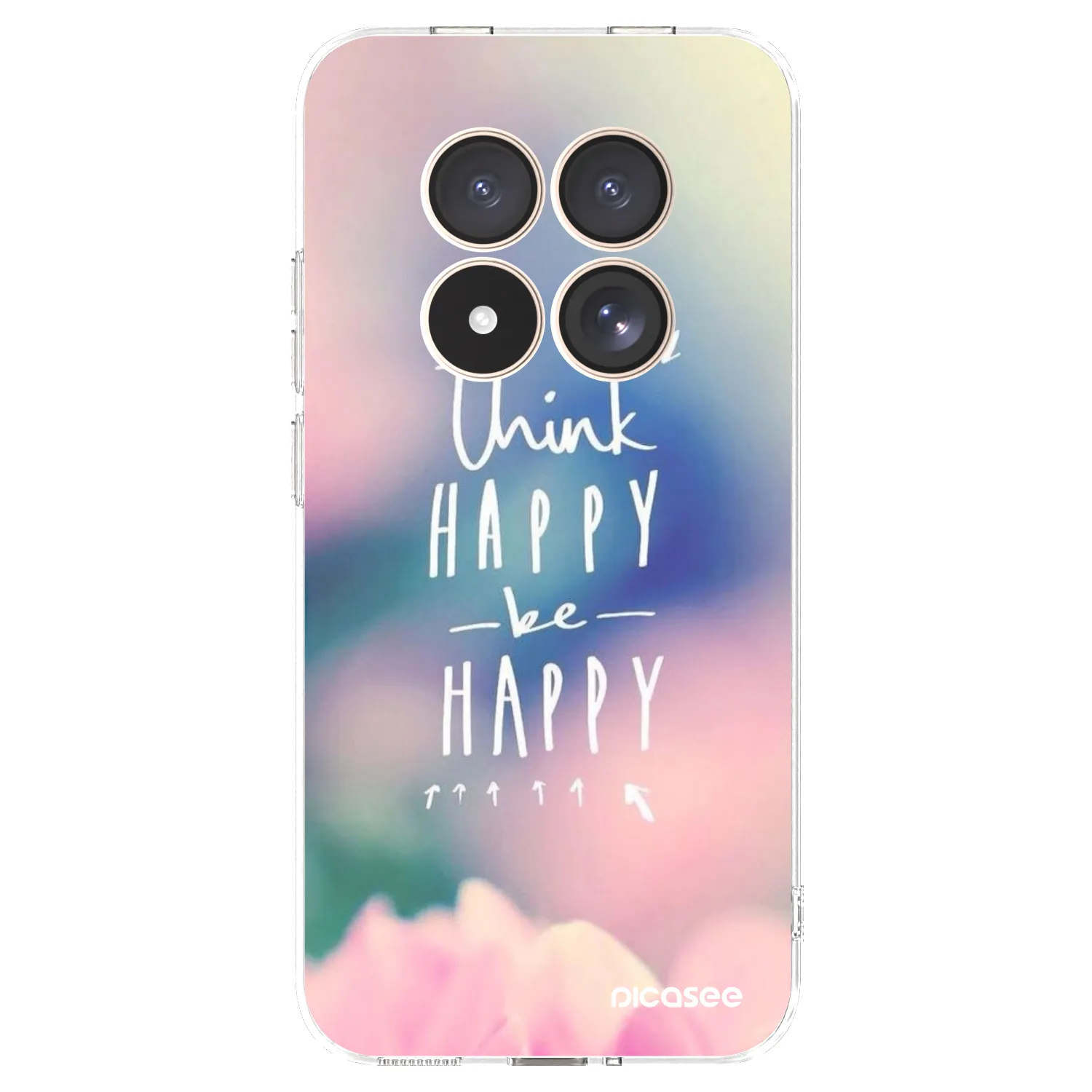 Picasee silikonski prozorni ovitek za Xiaomi Redmi Note 15 Pro 4G - Think happy be happy