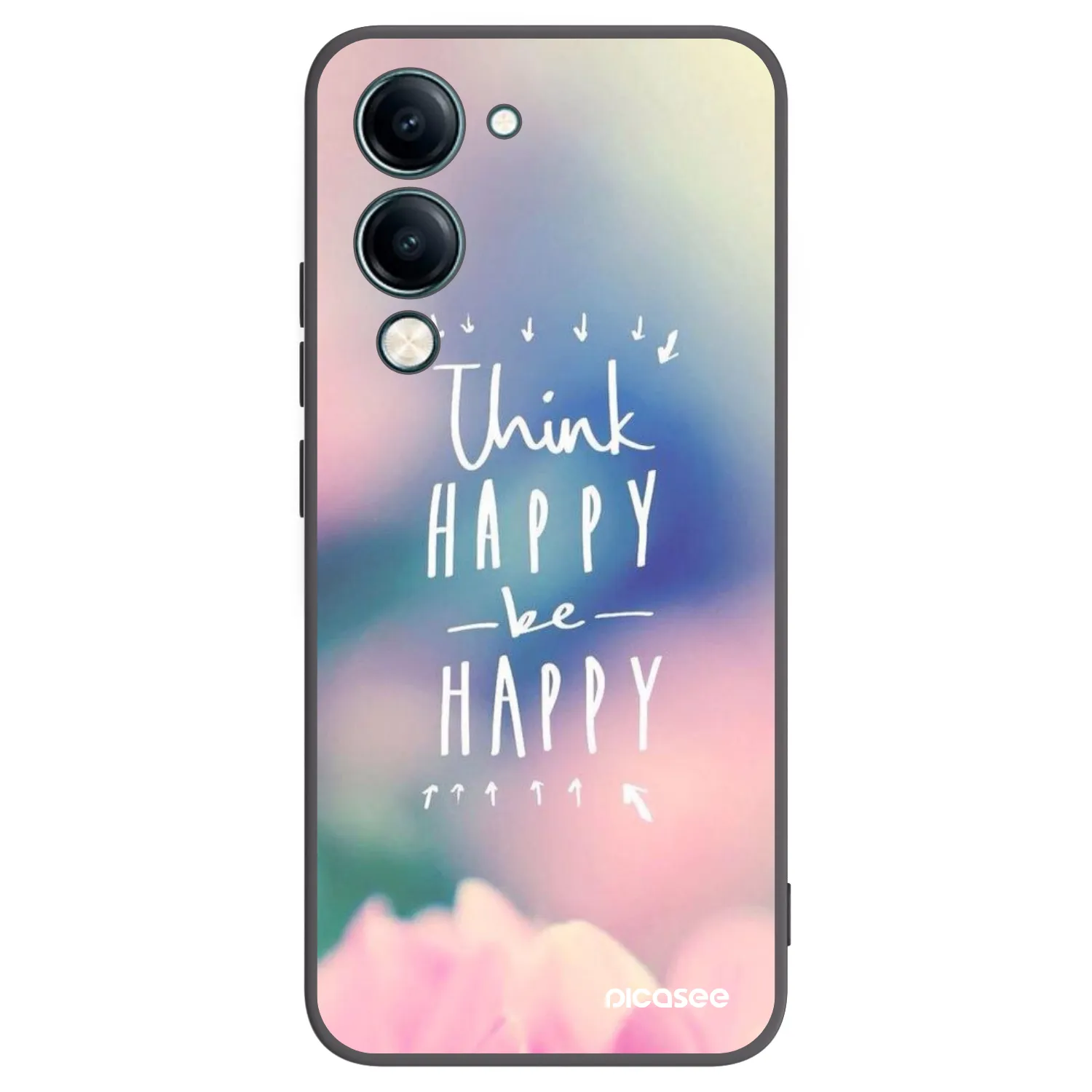 Picasee silikonski črni ovitek za Vivo Y29s 5G - Think happy be happy