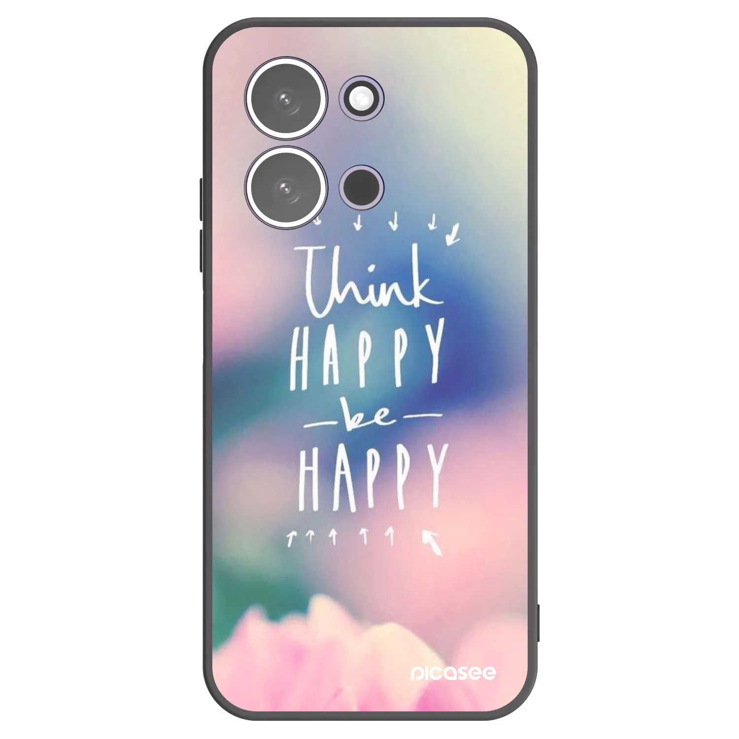 Picasee silikonski črni ovitek za Xiaomi Redmi 15C 5G - Think happy be happy