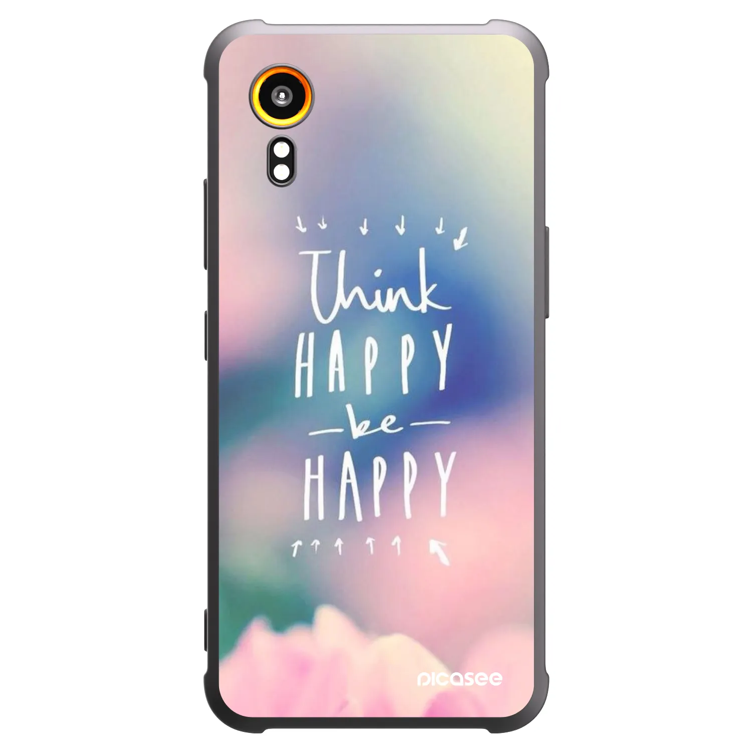 Picasee silikonski črni ovitek za Samsung Galaxy Xcover 7 - Think happy be happy