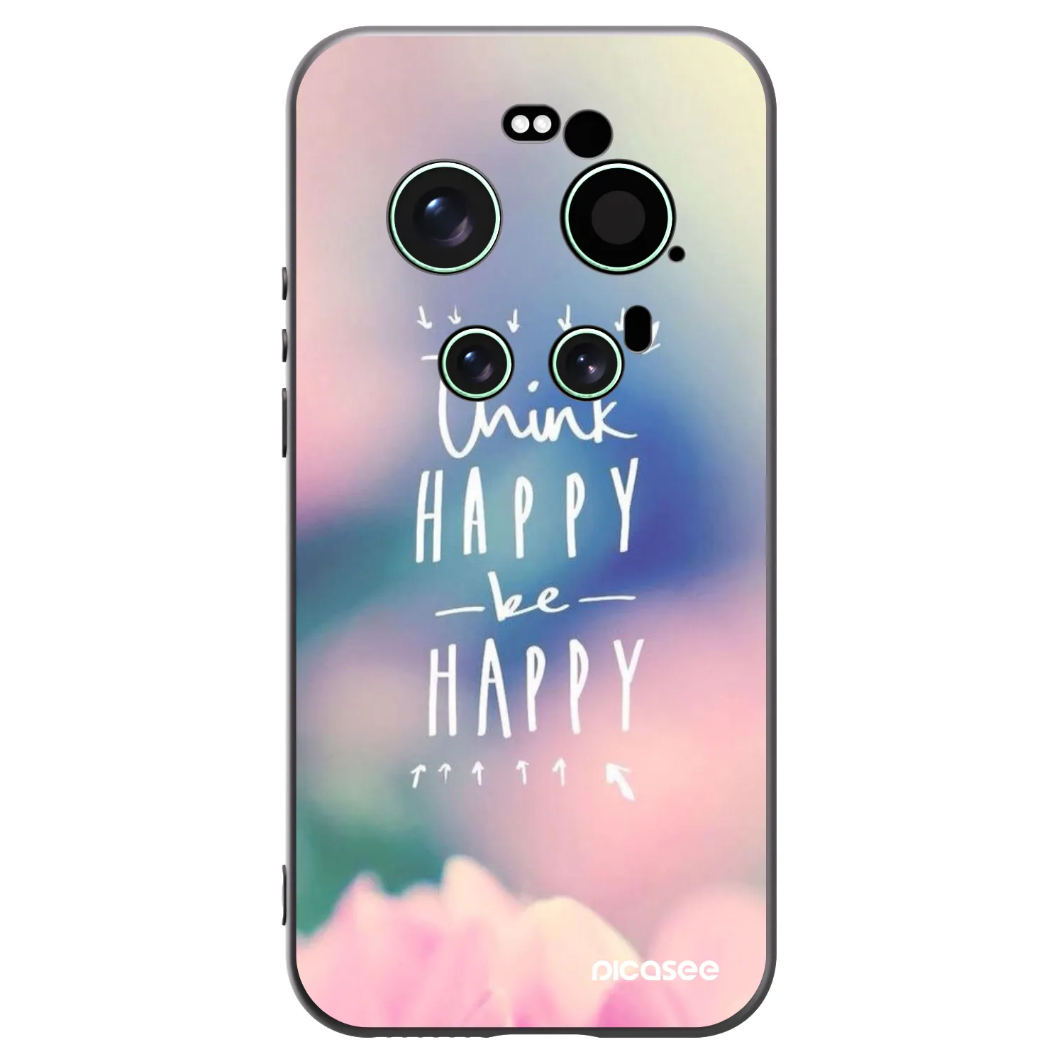 Picasee silikonski črni ovitek za Xiaomi 17 Ultra - Think happy be happy