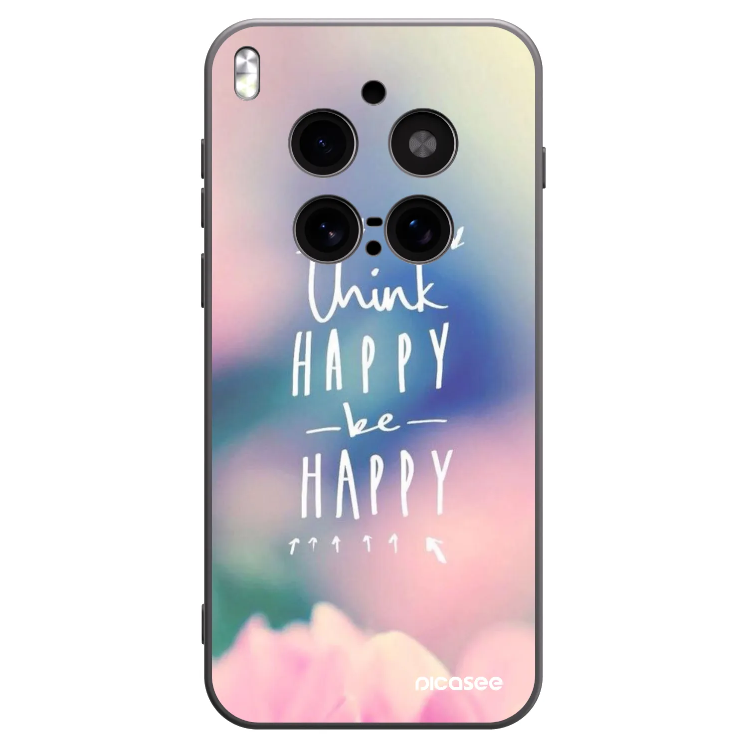 Picasee silikonski črni ovitek za Vivo X300 Pro - Think happy be happy