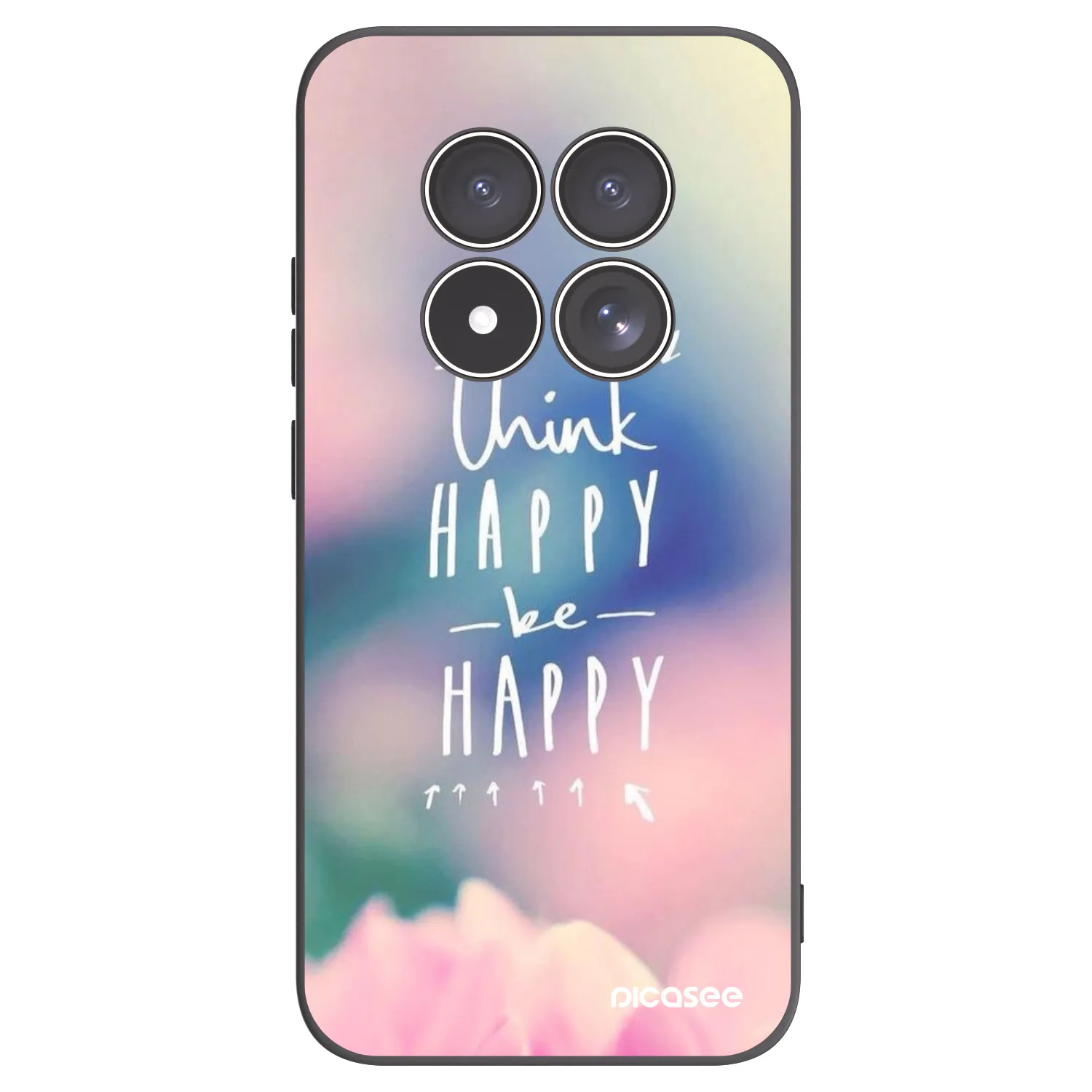 Picasee silikonski črni ovitek za Xiaomi Redmi Note 15 Pro 5G - Think happy be happy