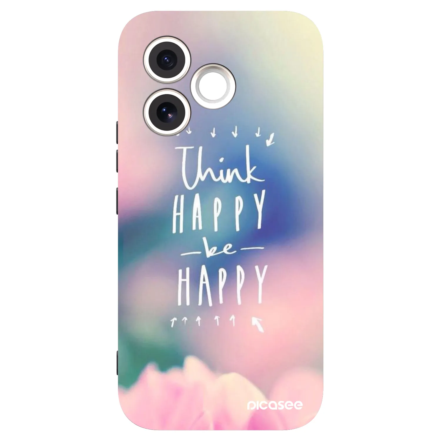 Picasee silikonski črni ovitek za Honor 600 Lite - Think happy be happy