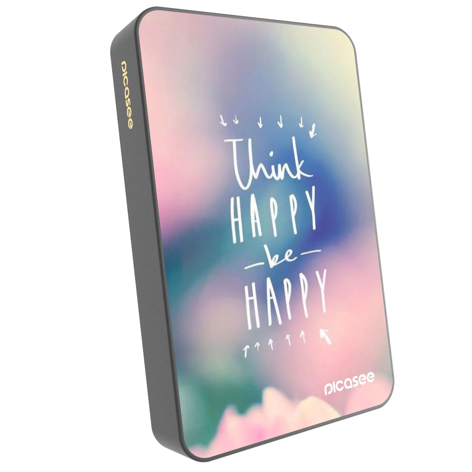 Picasee Prenosna baterija z MagSafe 10 000 mAh Siva - Think happy be happy