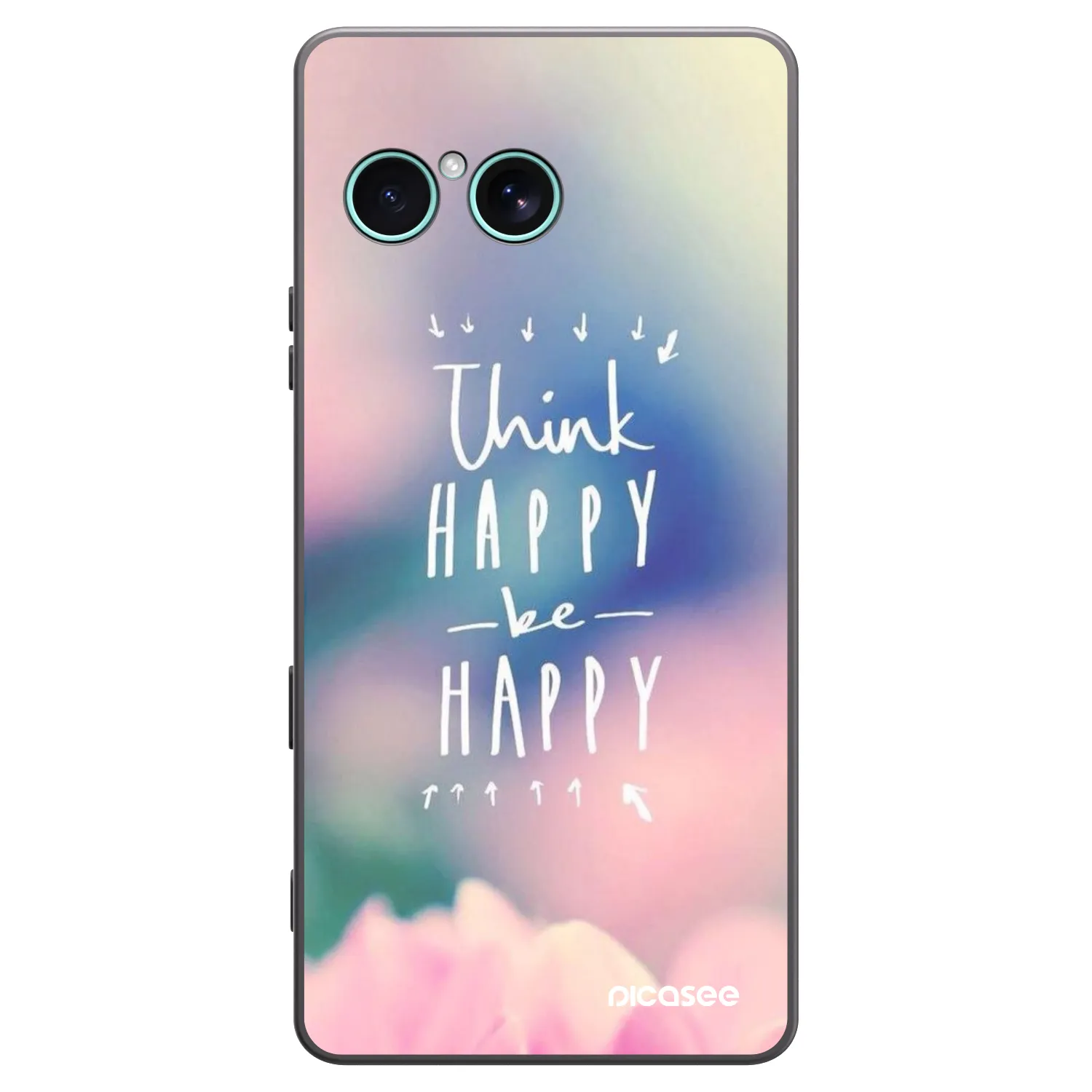 Picasee silikonski črni ovitek za Sony Xperia 10 VII - Think happy be happy