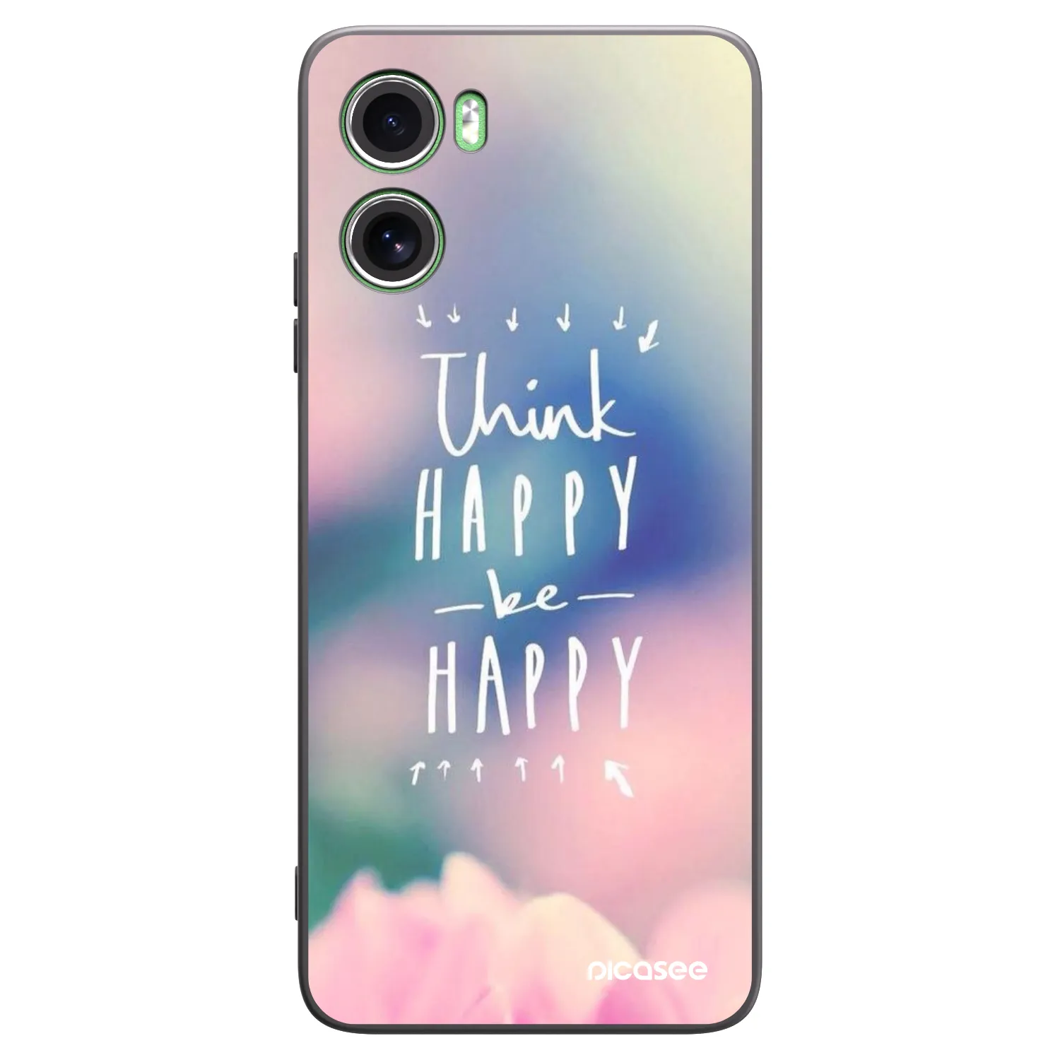 Picasee silikonski črni ovitek za Motorola Moto G06 - Think happy be happy