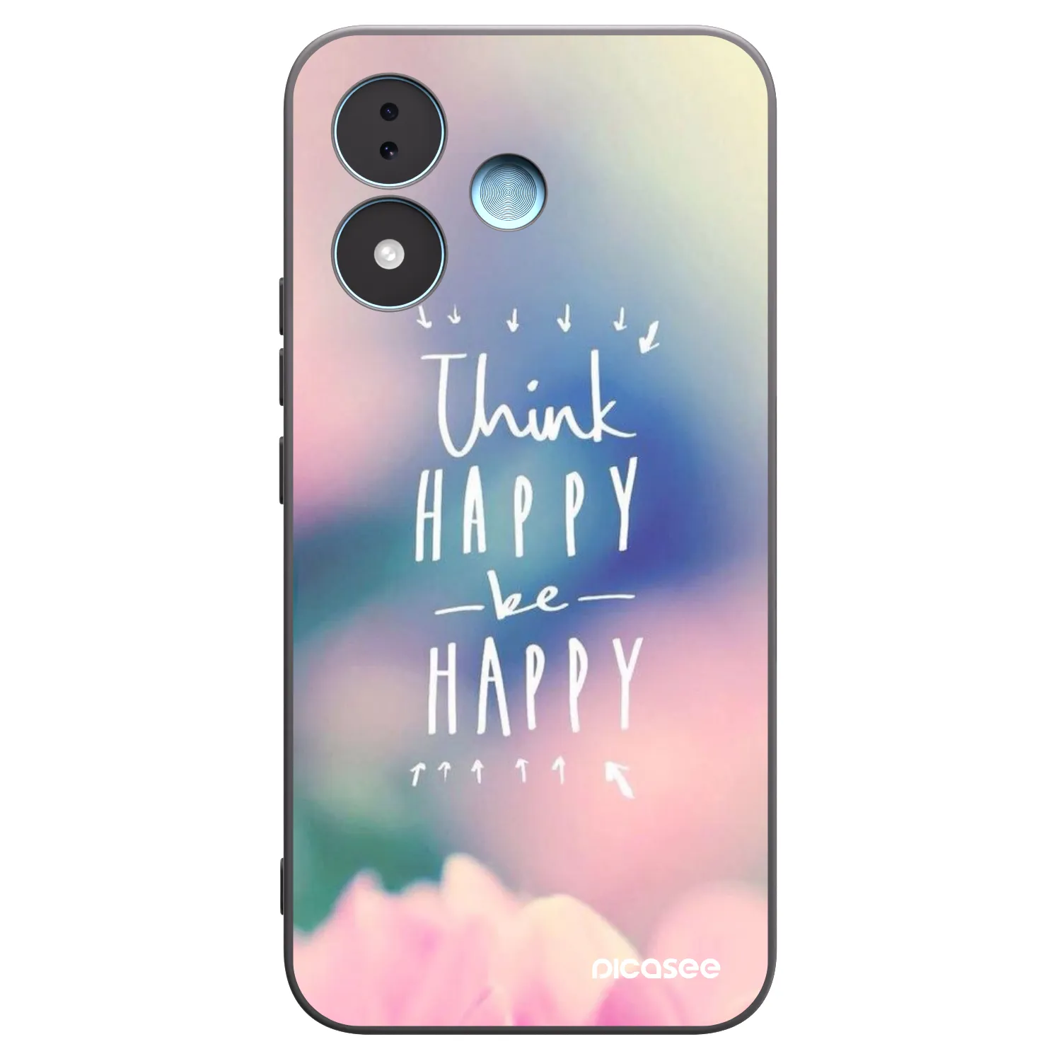 Picasee silikonski črni ovitek za Xiaomi Redmi Note 17 5G - Think happy be happy