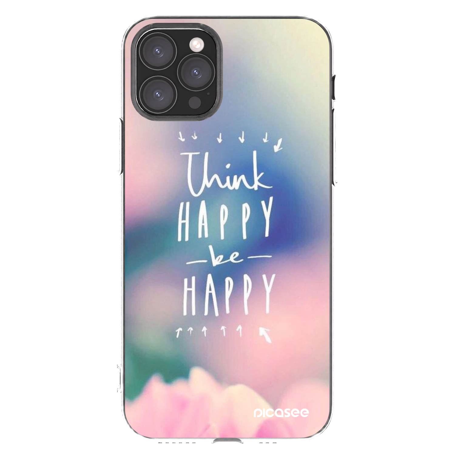 Picasee silikonski prozorni ovitek za Apple iPhone 11 Pro - Think happy be happy