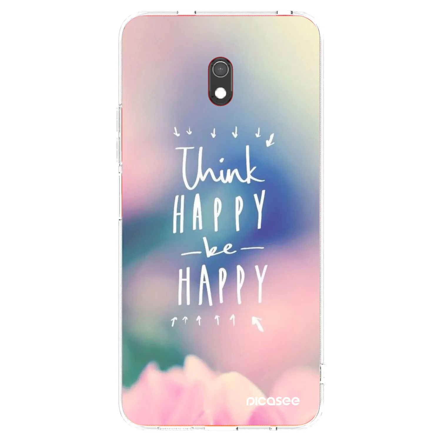 Picasee silikonski prozorni ovitek za Xiaomi Redmi 8A - Think happy be happy