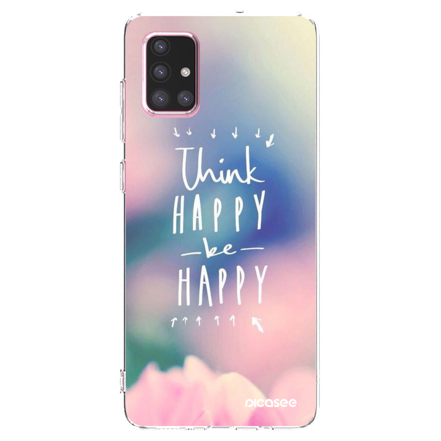 Picasee silikonski prozorni ovitek za Samsung Galaxy A71 A715F - Think happy be happy