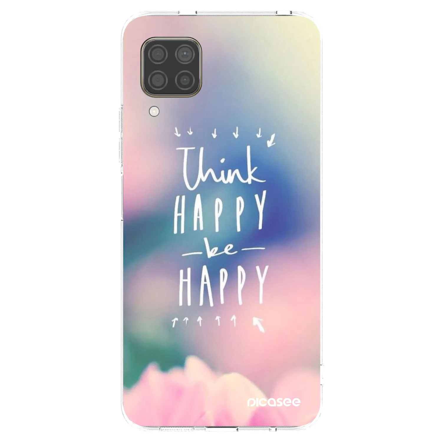 Picasee silikonski prozorni ovitek za Huawei P40 Lite - Think happy be happy