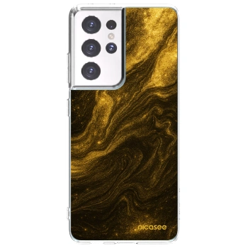 Picasee silikonski prozorni ovitek za Samsung Galaxy S21 Ultra 5G G998B - Black