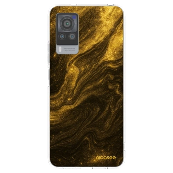 Picasee silikonski prozorni ovitek za Vivo X60 Pro 5G - Black