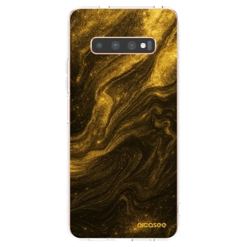 Picasee silikonski prozorni ovitek za Samsung Galaxy S10 Plus G975 - Black