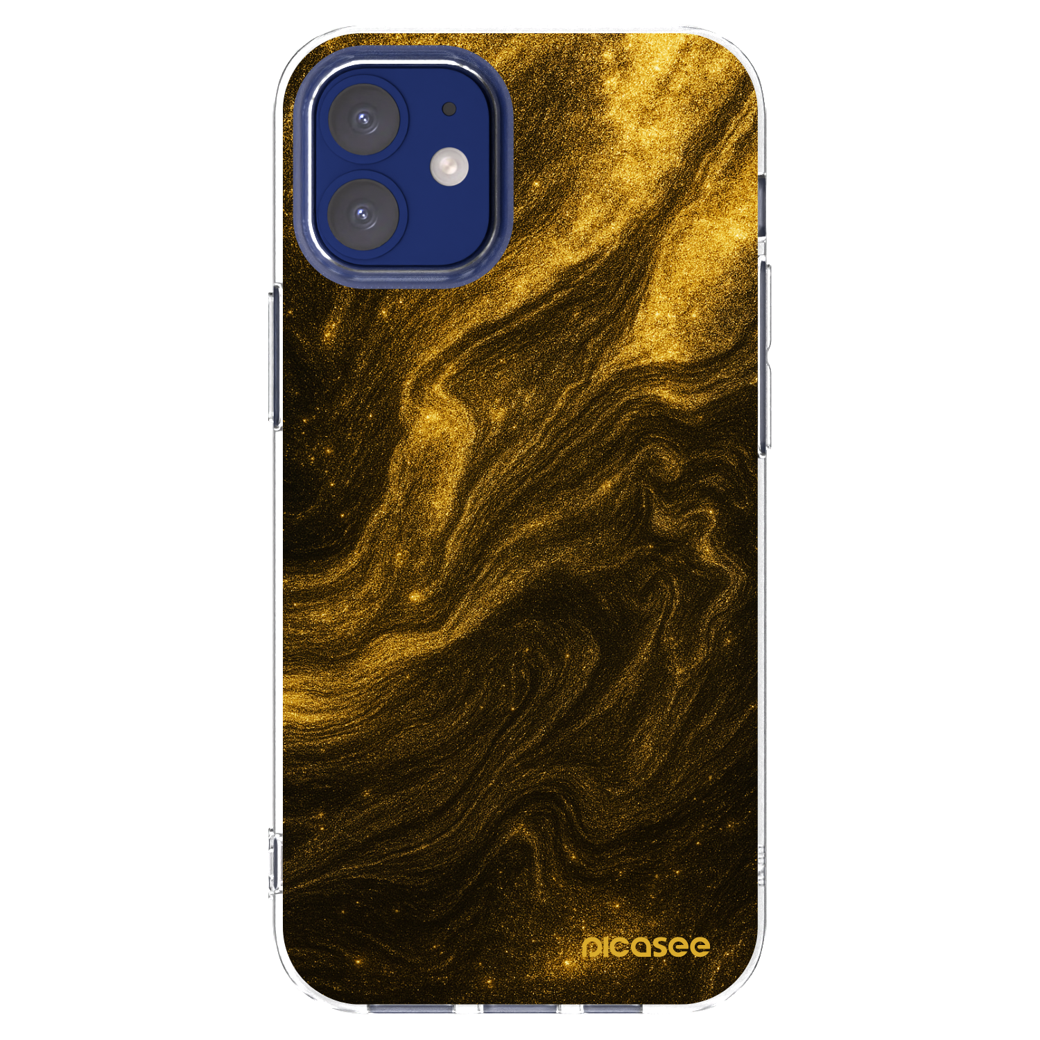 Picasee silikonski prozorni ovitek za Apple iPhone 12 mini - Black