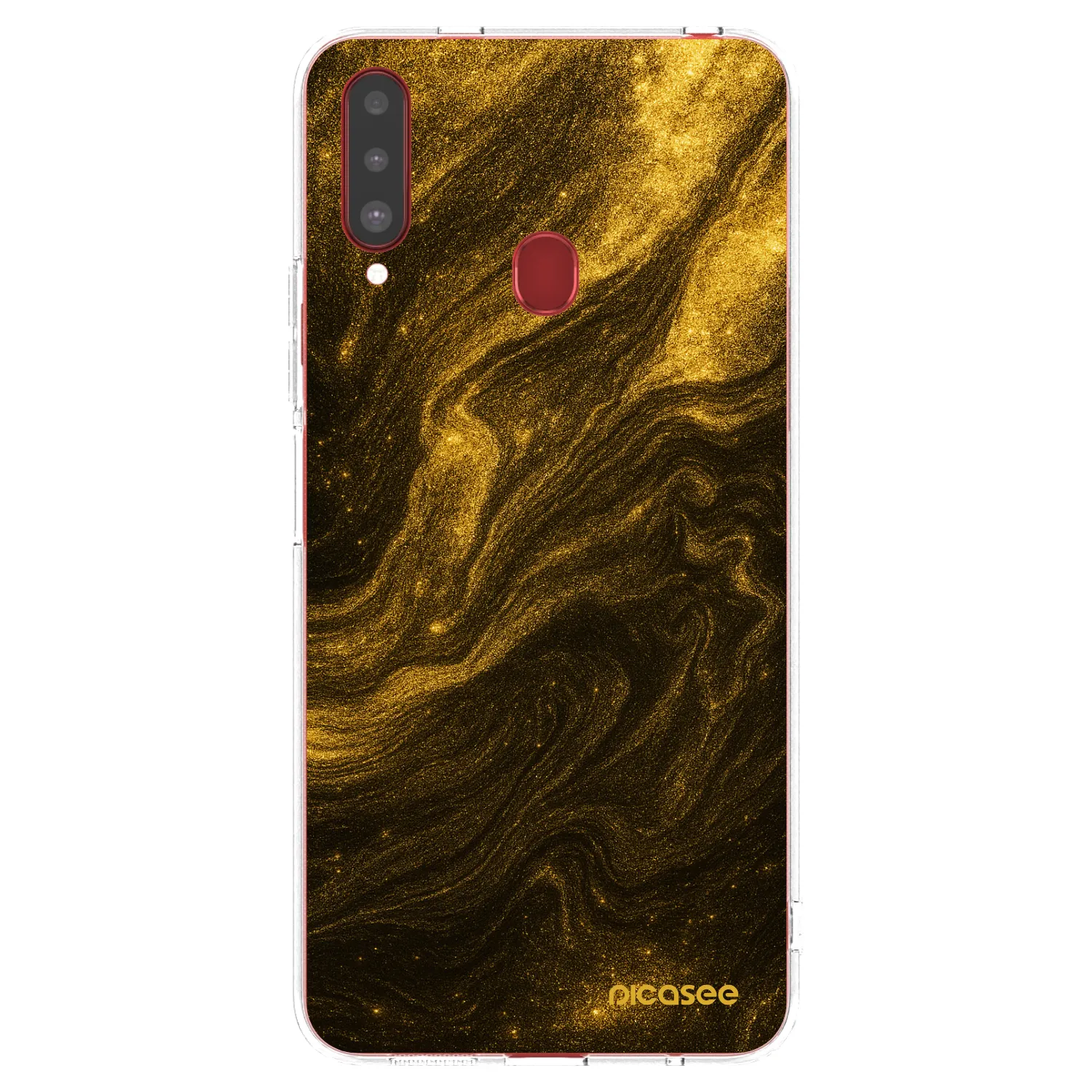 Picasee silikonski prozorni ovitek za Samsung Galaxy A20s - Black