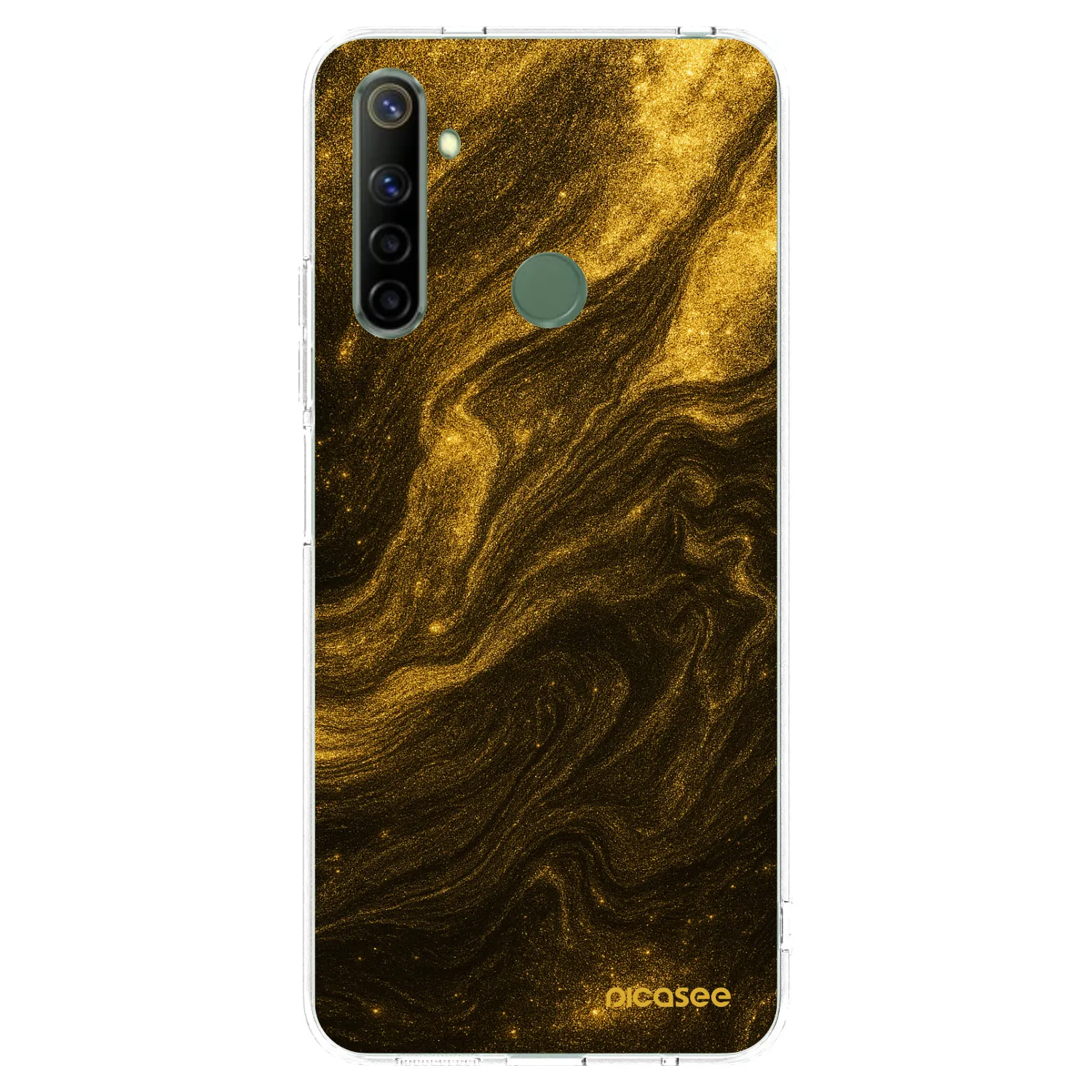 Picasee silikonski prozorni ovitek za Realme 6i - Black